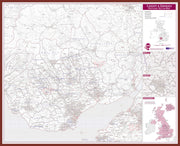 UK00767_L_LBDOK - Cardiff and Swansea Postcode Sector Map
