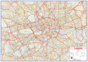 UK00029_H_LAMIN - Central London street Wall Map
