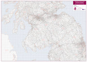 UK00033_L_LAMIN - Central Scotland and Northumbria Postcode District Map
