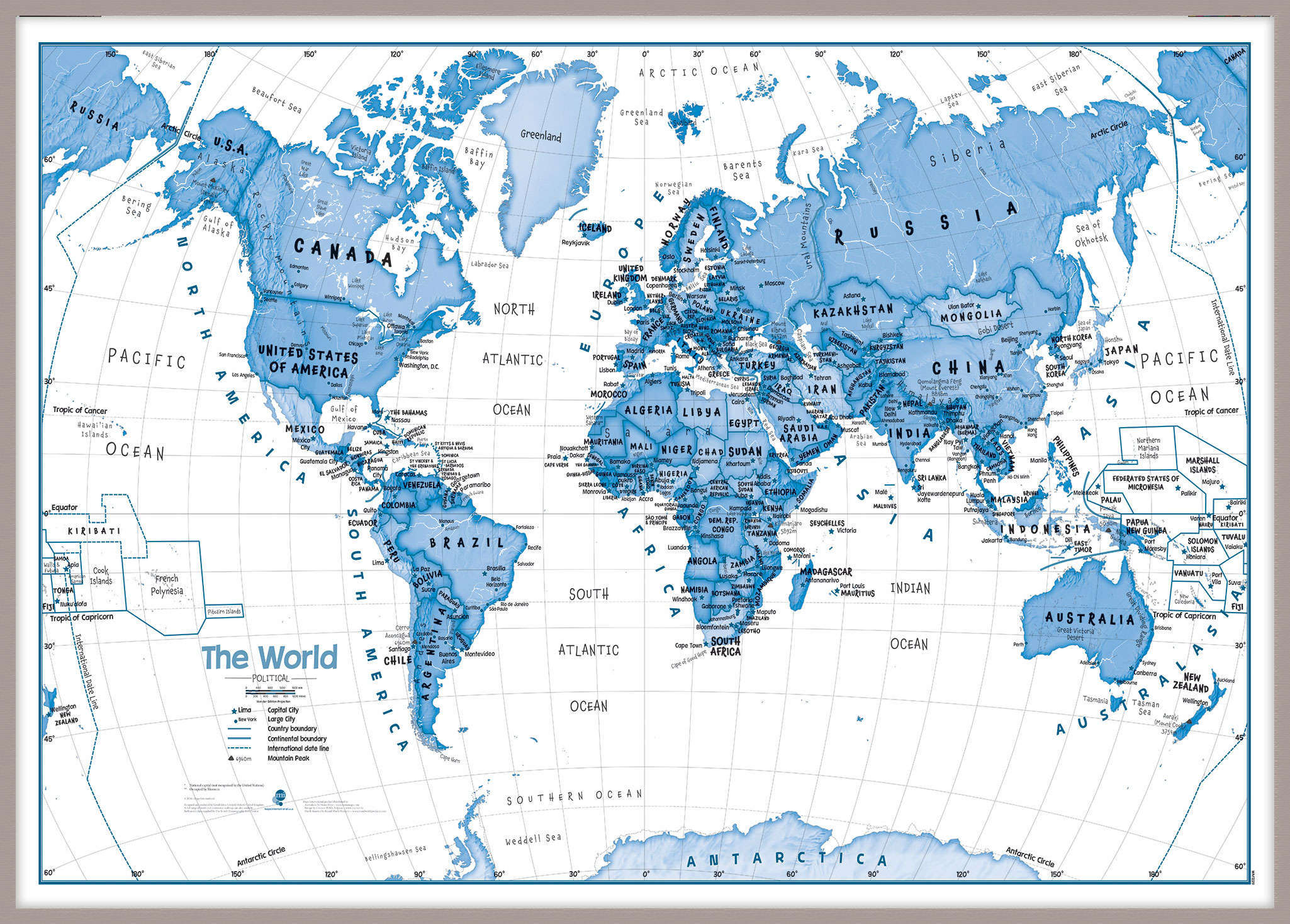 WM01228_L_MGFAL - Children's Art Map of the World Blue