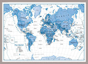 WM01228_M_PINAL - Children's Art Map of the World Blue