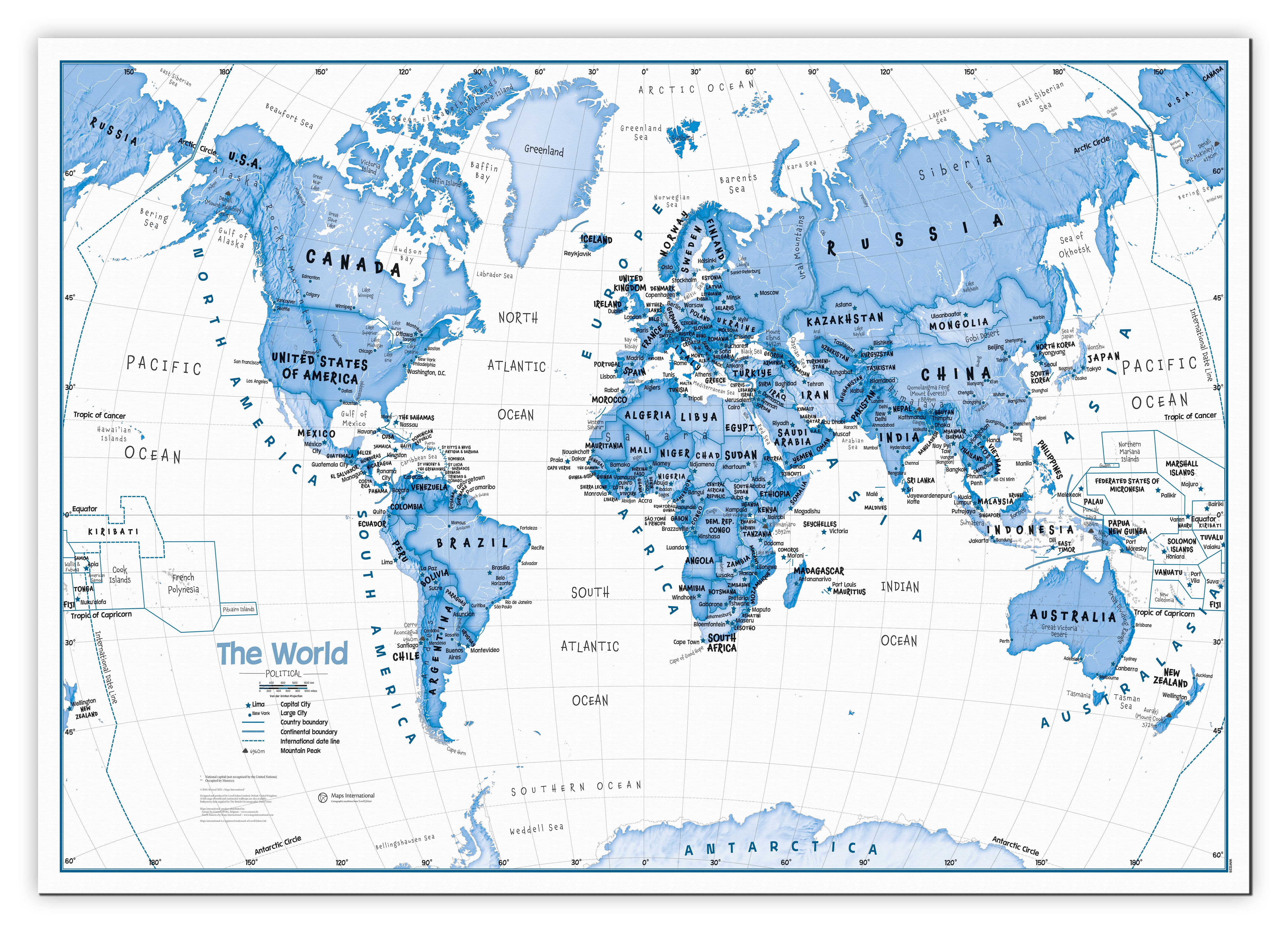 WM01228_L_CANVA - Children's Art Map of the World Blue