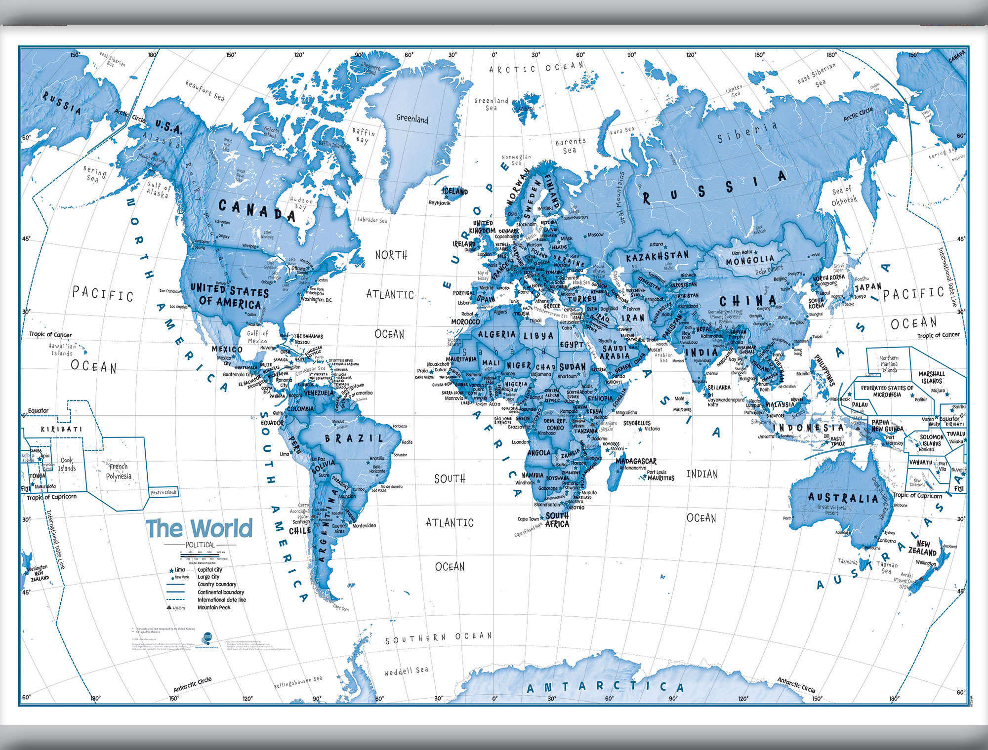WM01228_M_LAMHB - Children's Art Map of the World Blue