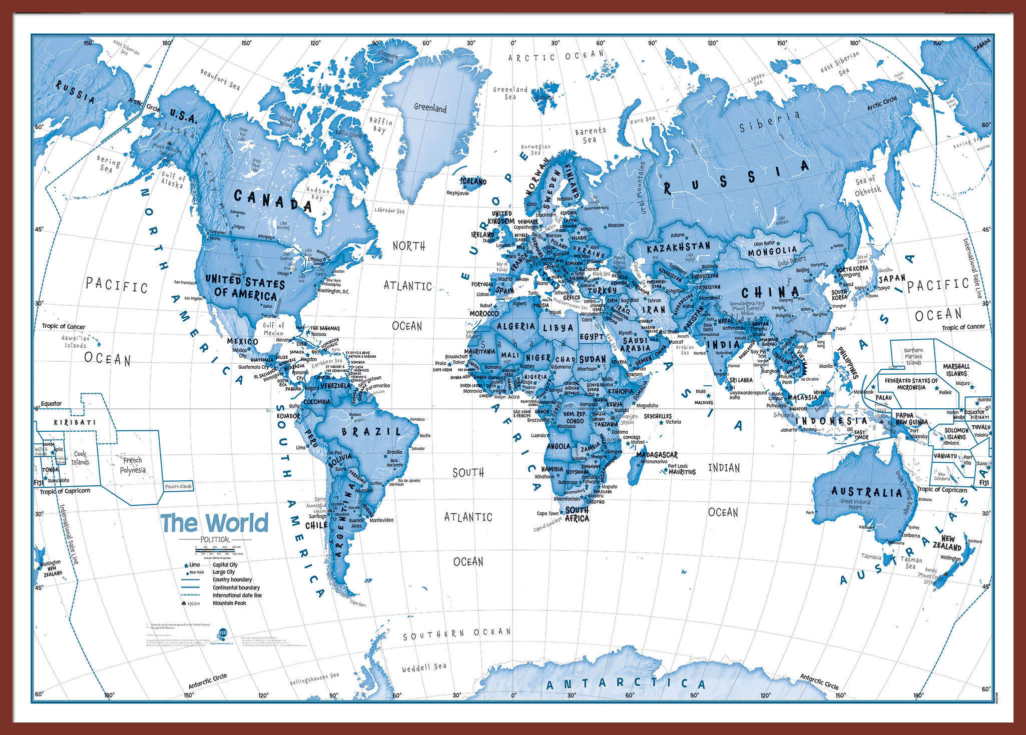 WM01228_H_LBDOK - Children's Art Map of the World Blue