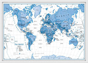 WM01228_M_BWWHI - Children's Art Map of the World Blue