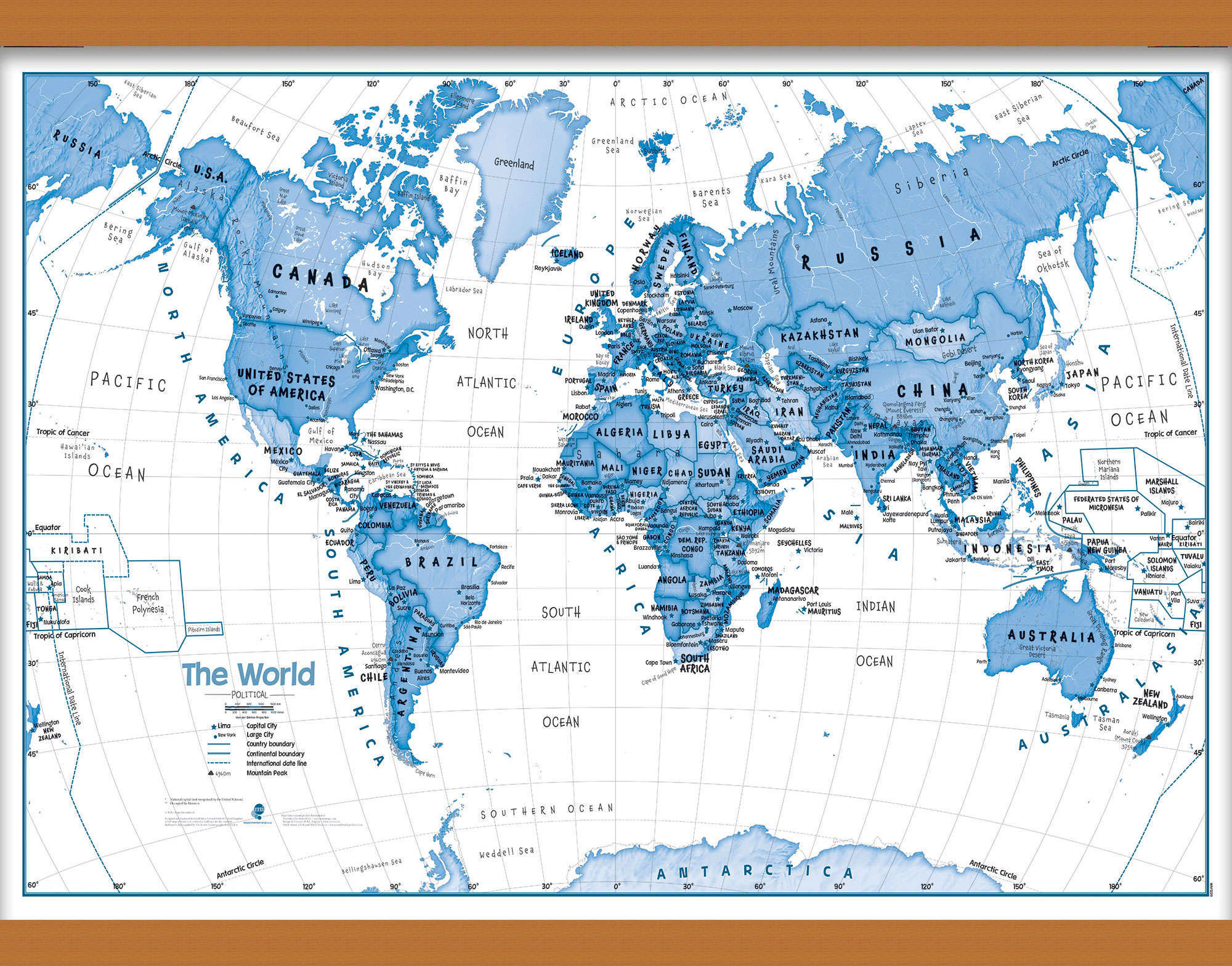 WM01228_M_CWDHB - Children's Art Map of the World Blue