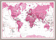 WM01229_M_PINAL - Children's Art Map of the World Pink