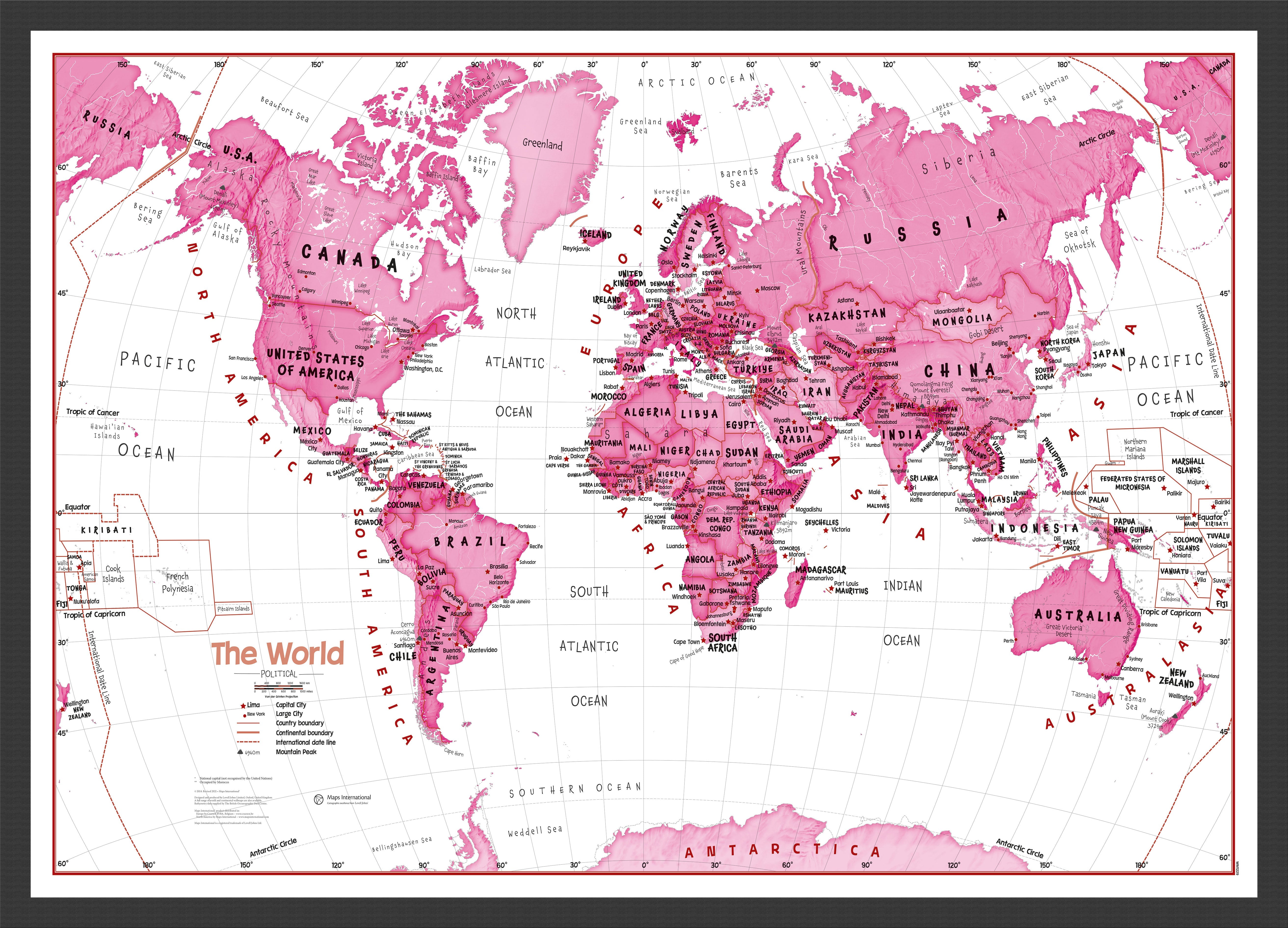 WM01229_L_WDBLA - Children's Art Map of the World Pink