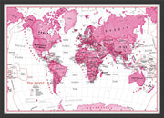 WM01229_M_WDBLA - Children's Art Map of the World Pink