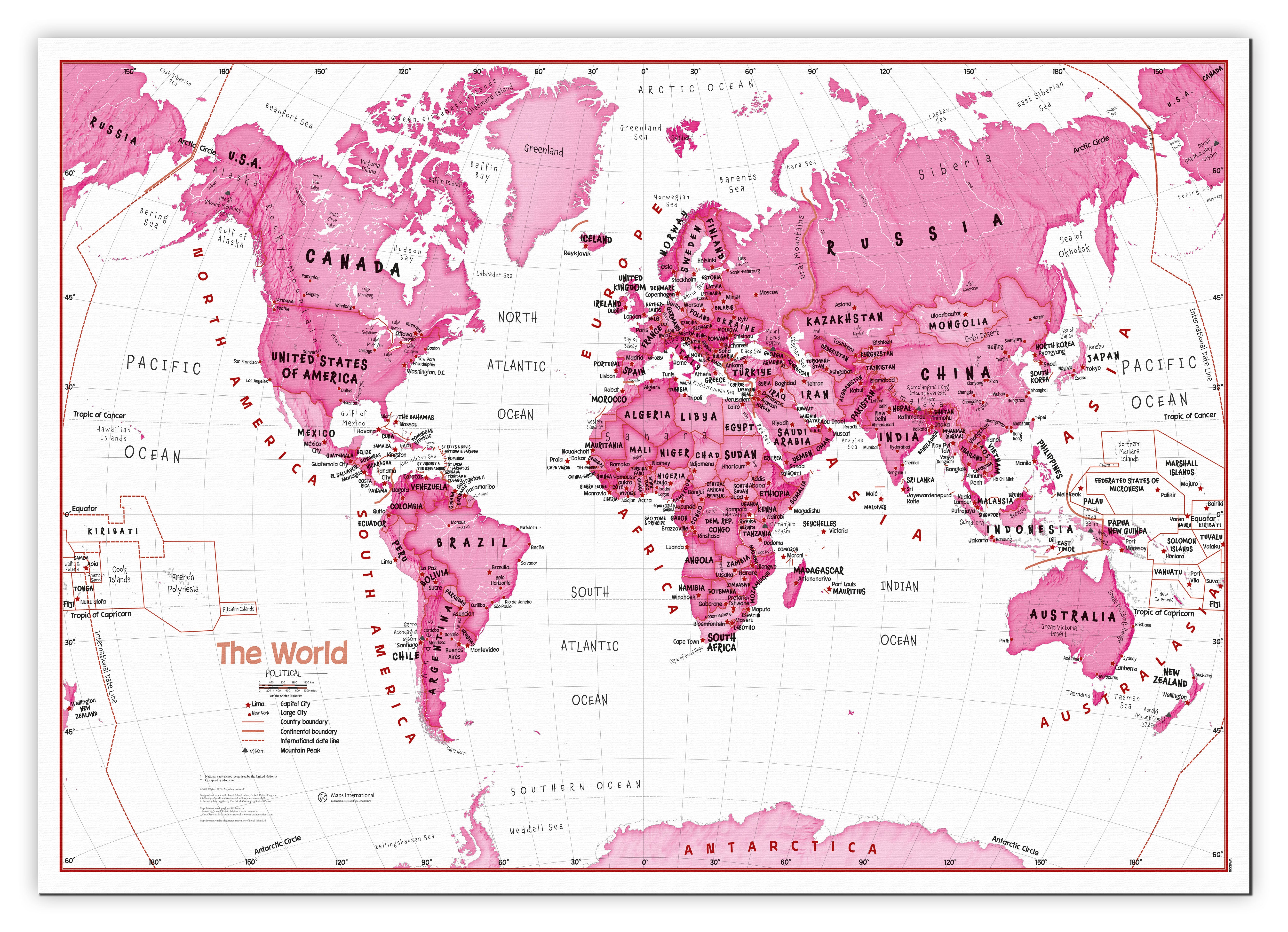 WM01229_H_CANVA - Children's Art Map of the World Pink