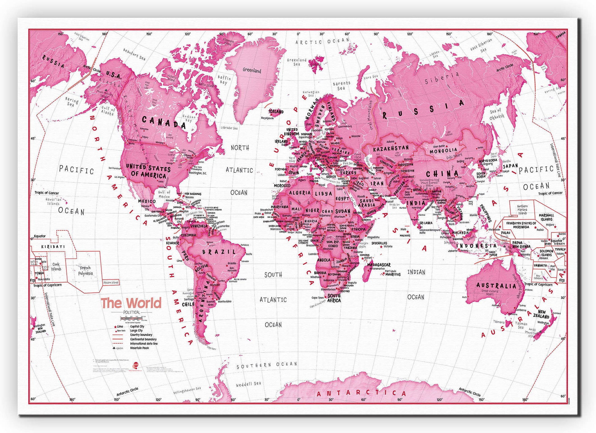 WM01229_L_CANVA - Children's Art Map of the World Pink