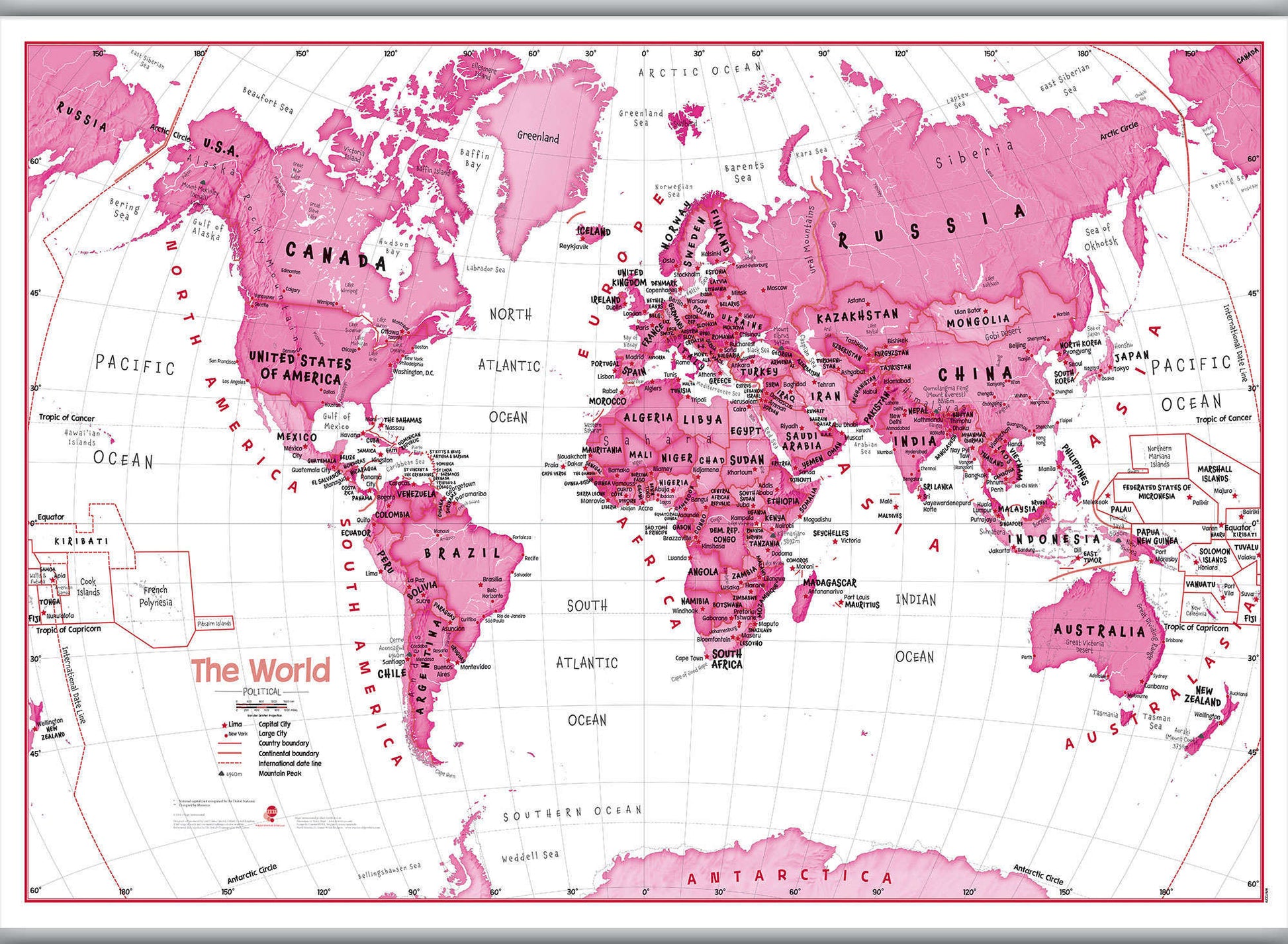 WM01229_L_CANHB - Children's Art Map of the World Pink