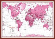 WM01229_M_PINOK - Children's Art Map of the World Pink