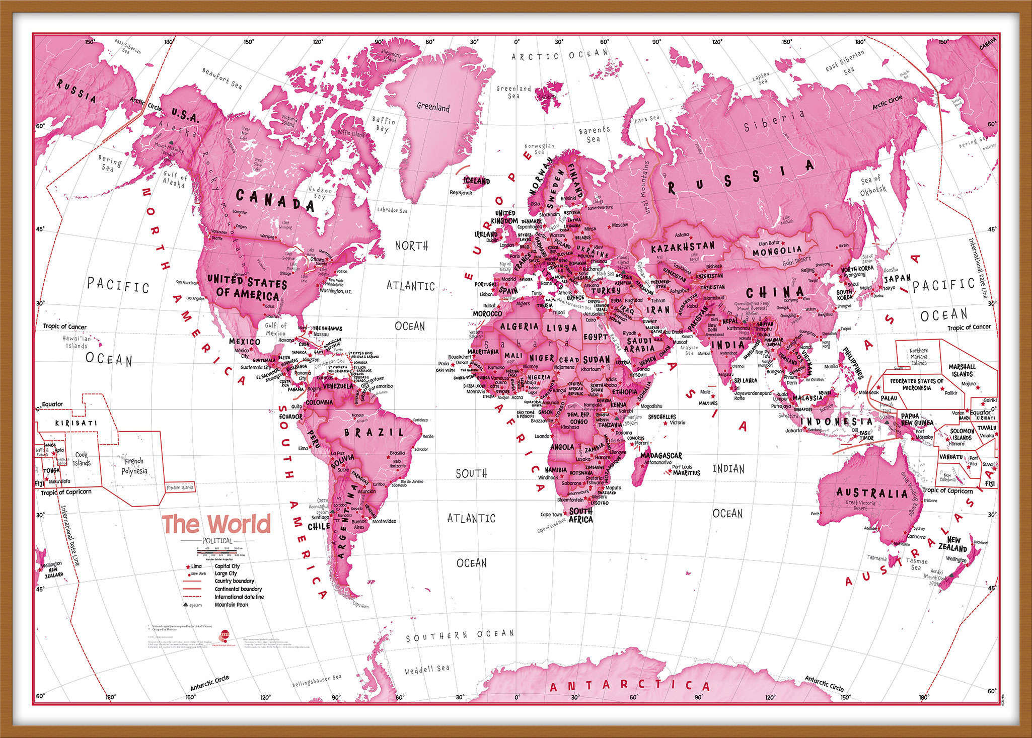 WM01229_L_LBWTE - Children's Art Map of the World Pink