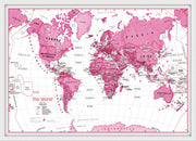 WM01229_M_BWWHI - Children's Art Map of the World Pink