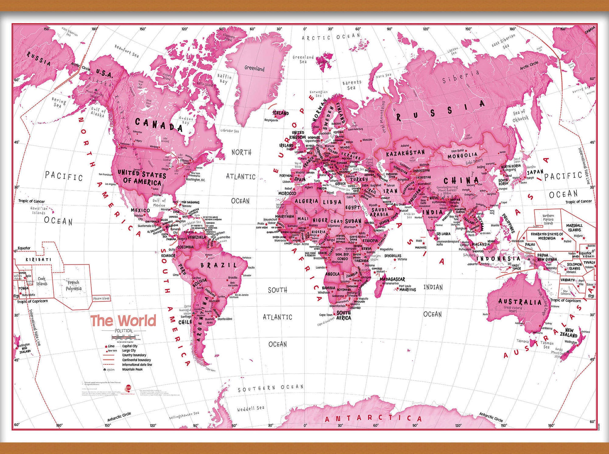 WM01229_H_LWDHB - Children's Art Map of the World Pink