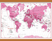 WM01229_M_LWDHB - Children's Art Map of the World Pink