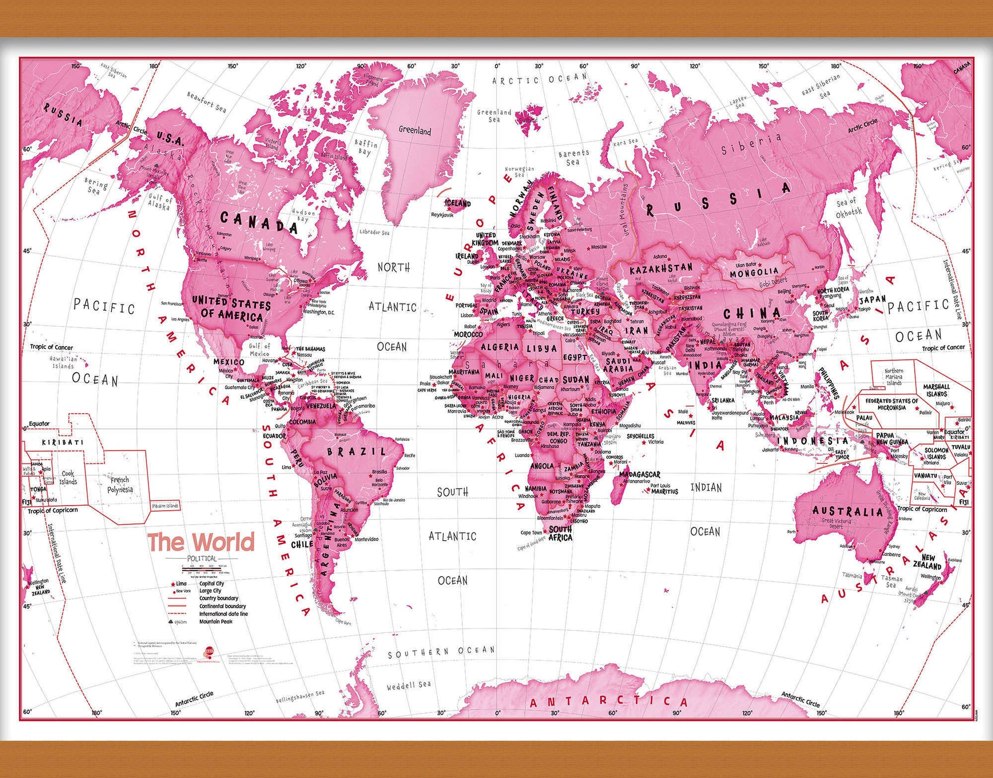 WM01229_M_LWDHB - Children's Art Map of the World Pink