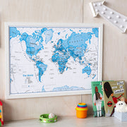 WM01228_M_WDWHI - Children's Art Map of the World Blue