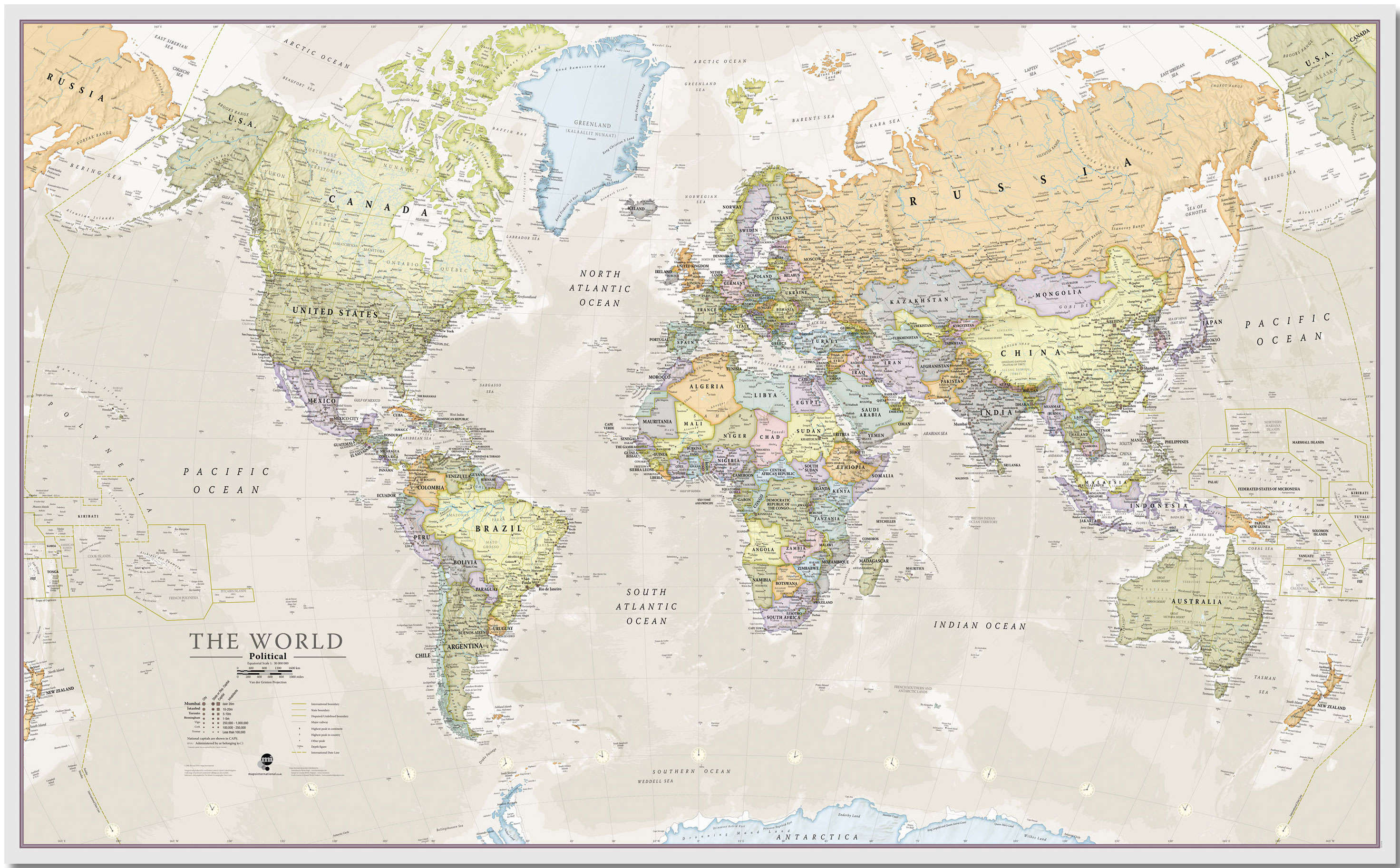 WM01192_S_PNBRD - Classic World Map