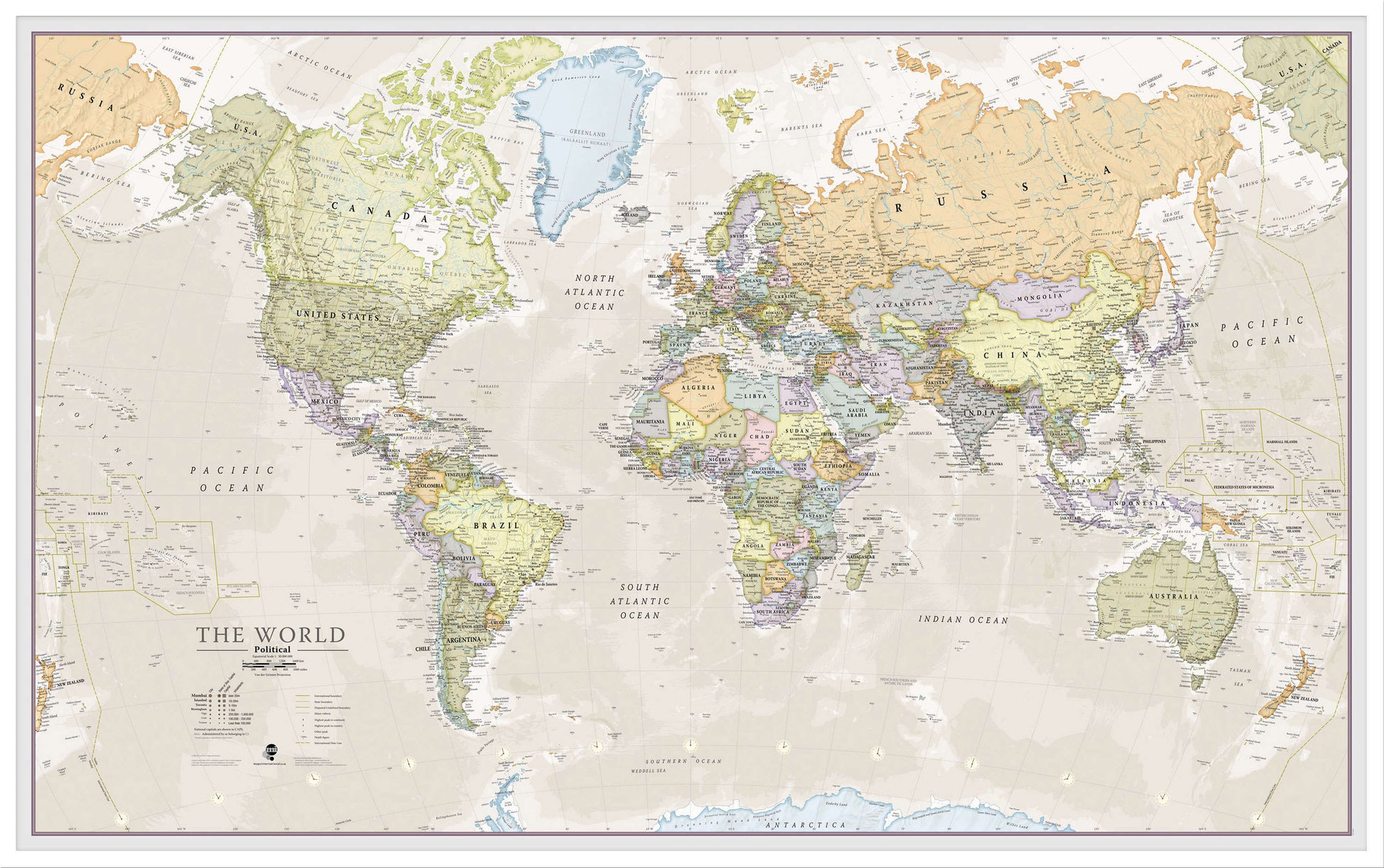 WM01192_L_WDWHI - Classic World Map