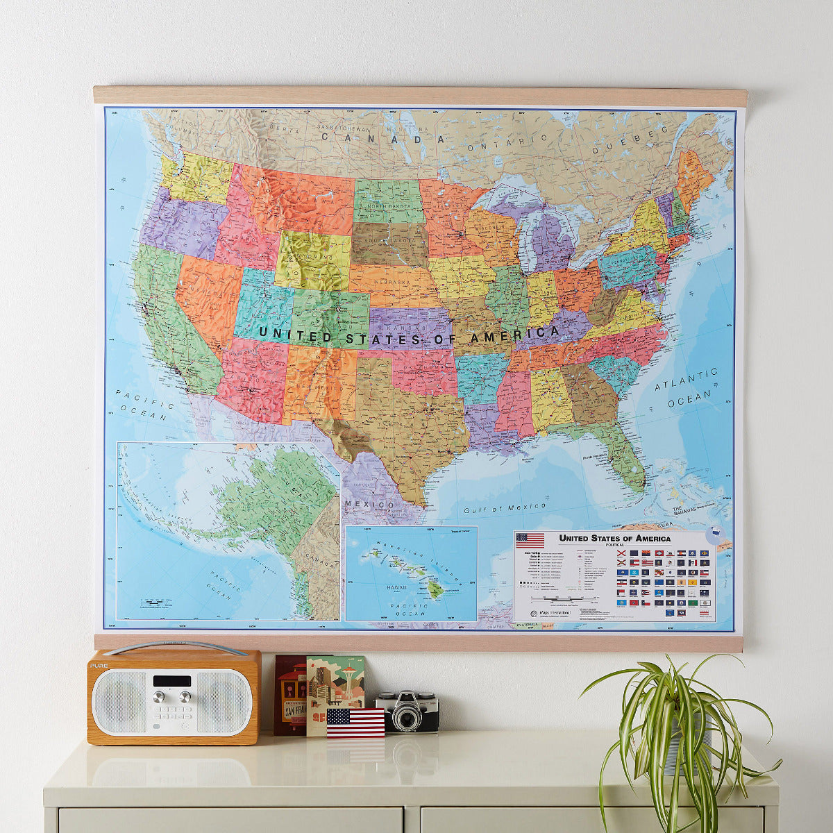 CM00021_L_LWDHB - USA Wall Map Political