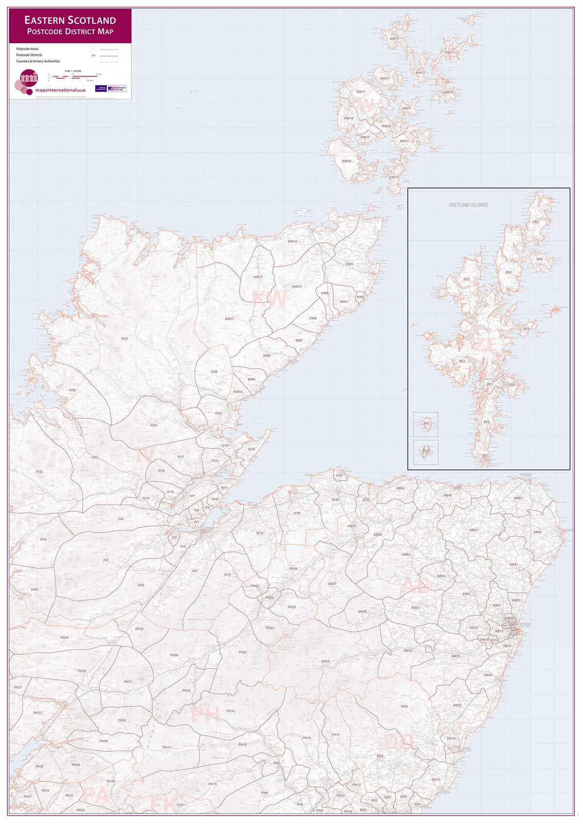 UK00034_L_PAPER East Scotland Postcode District Map