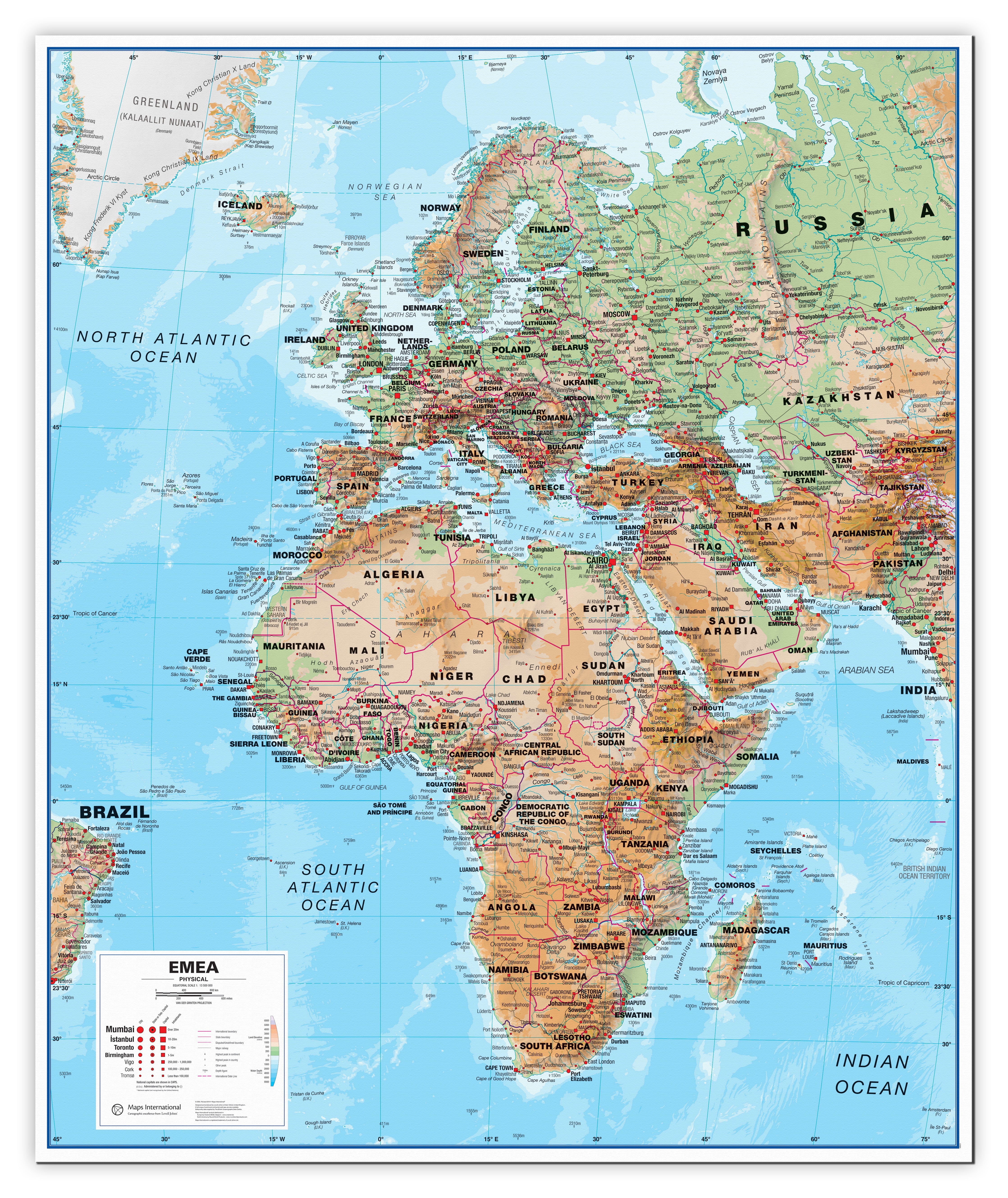 CT00801_L_CANVA - Europe Middle East Africa (EMEA) Physical Map