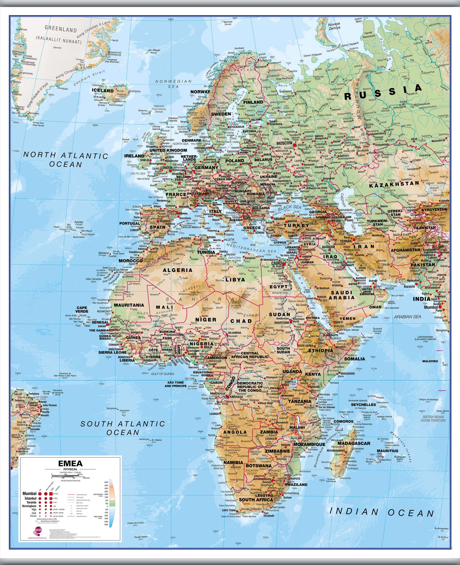 CT00801_L_LAMHB - Europe Middle East Africa (EMEA) Physical Map