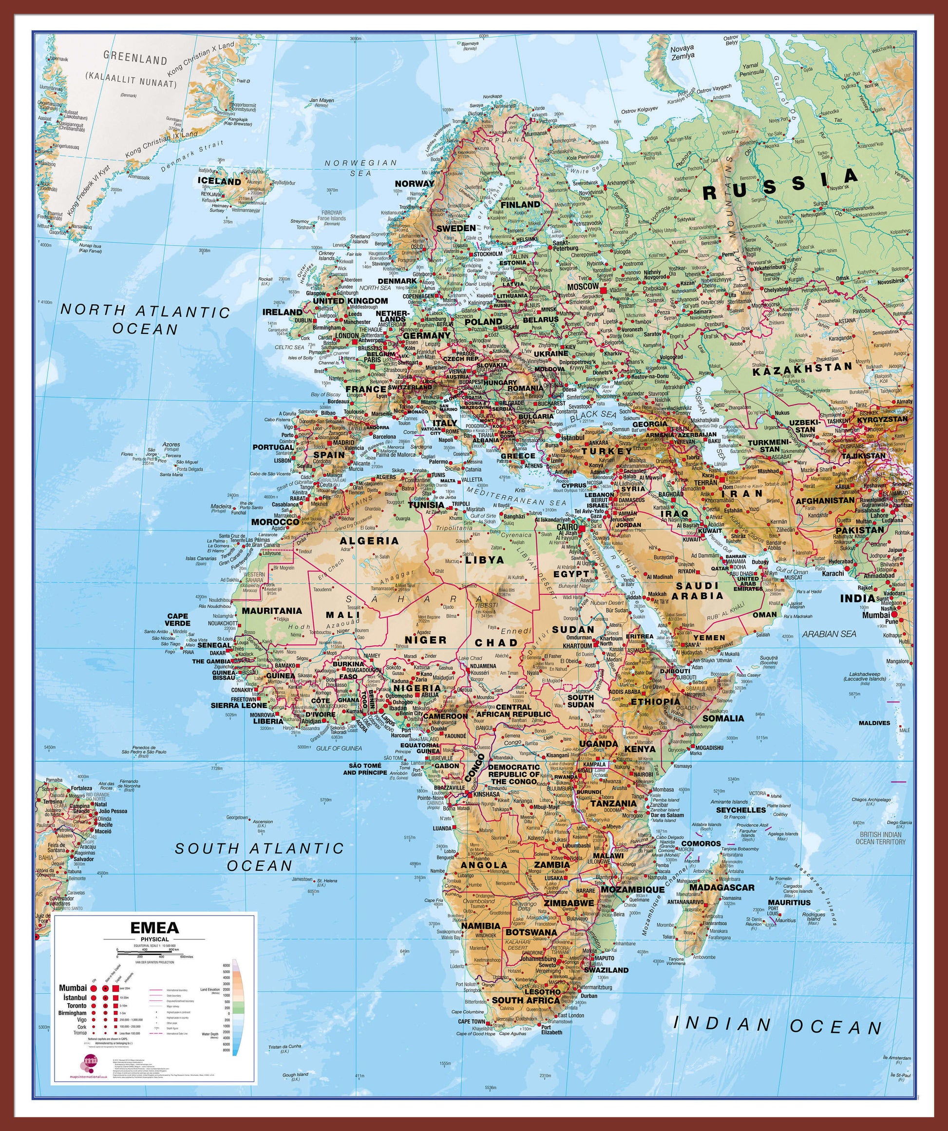 CT00801_L_LBDOK - Europe Middle East Africa (EMEA) Physical Map