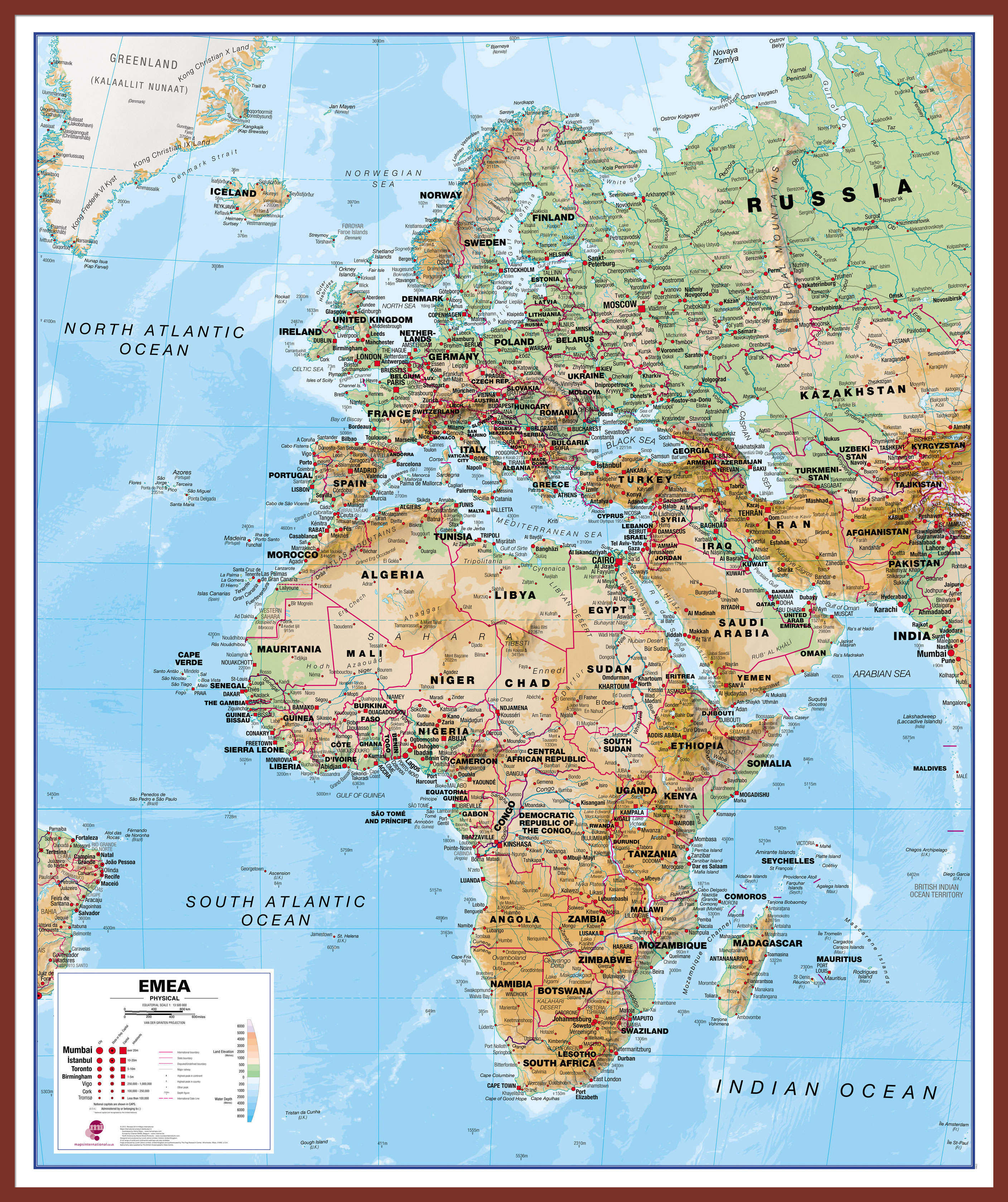 CT00801_L_LBDOK - Europe Middle East Africa (EMEA) Physical Map