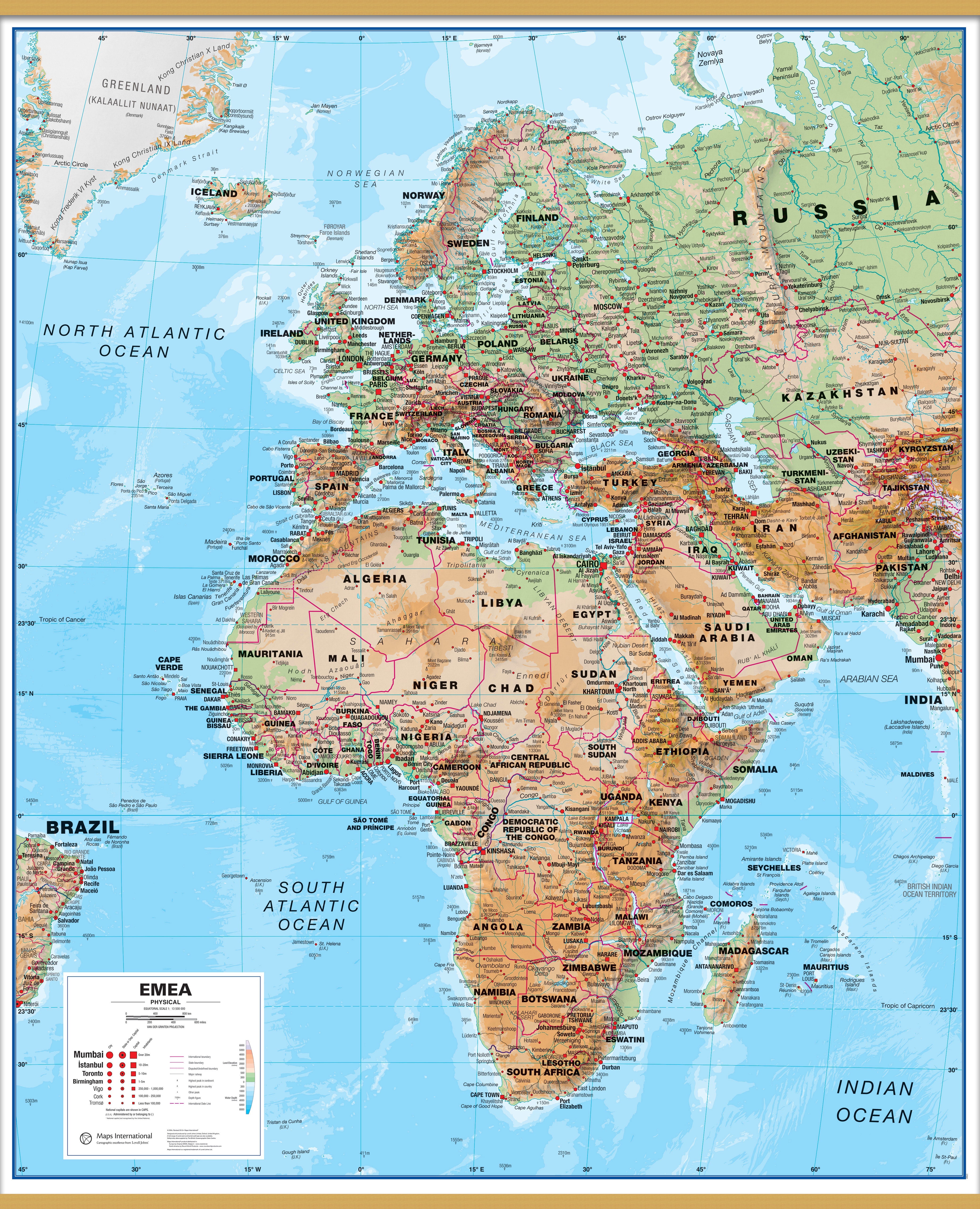 CT00801_L_LWDHB - Europe Middle East Africa (EMEA) Physical Map