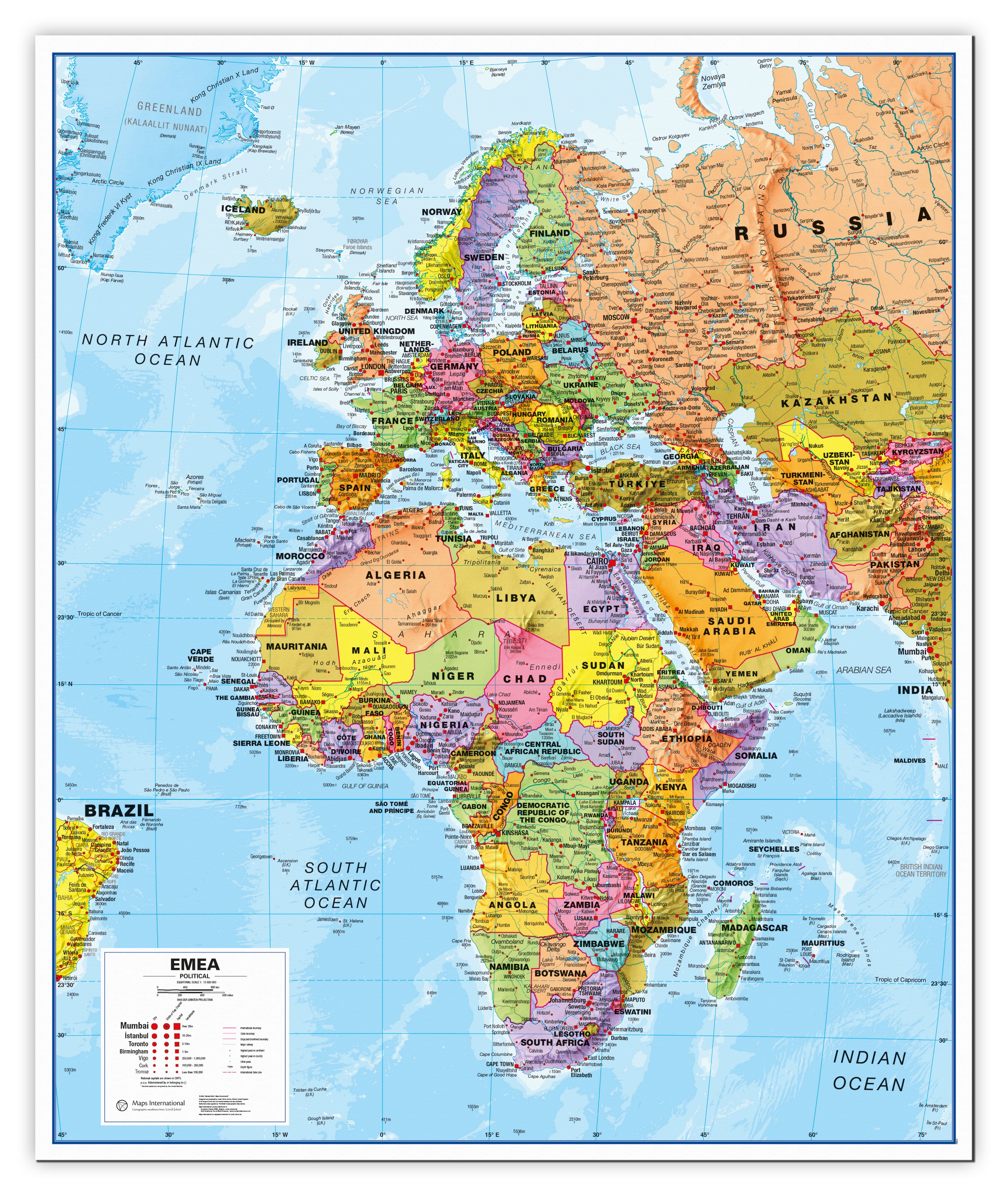 CT00800_L_CANVA - Europe Middle East Africa (EMEA) Political Map