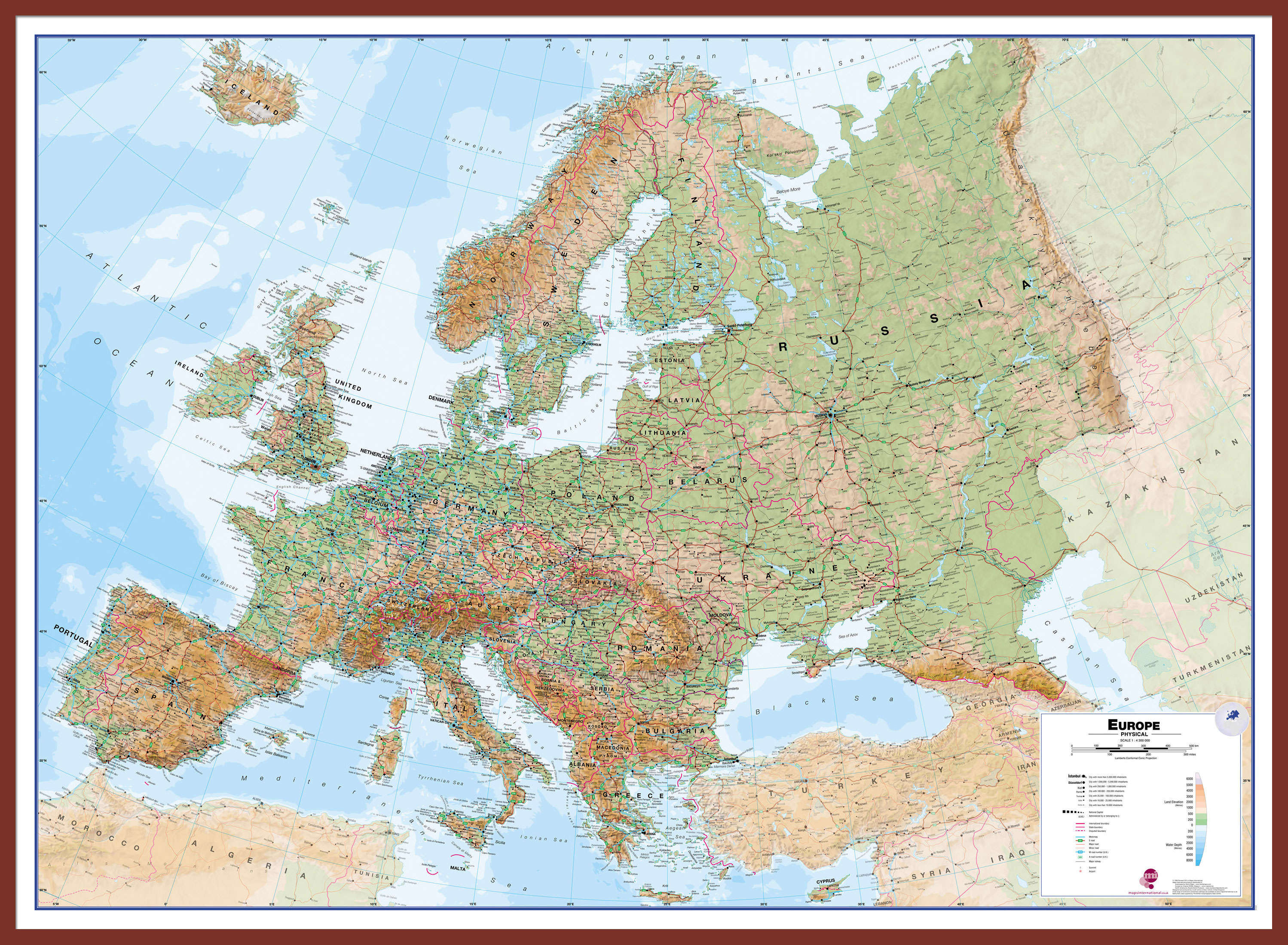CT00409_L_LBDOK - Europe Wall Map Physical