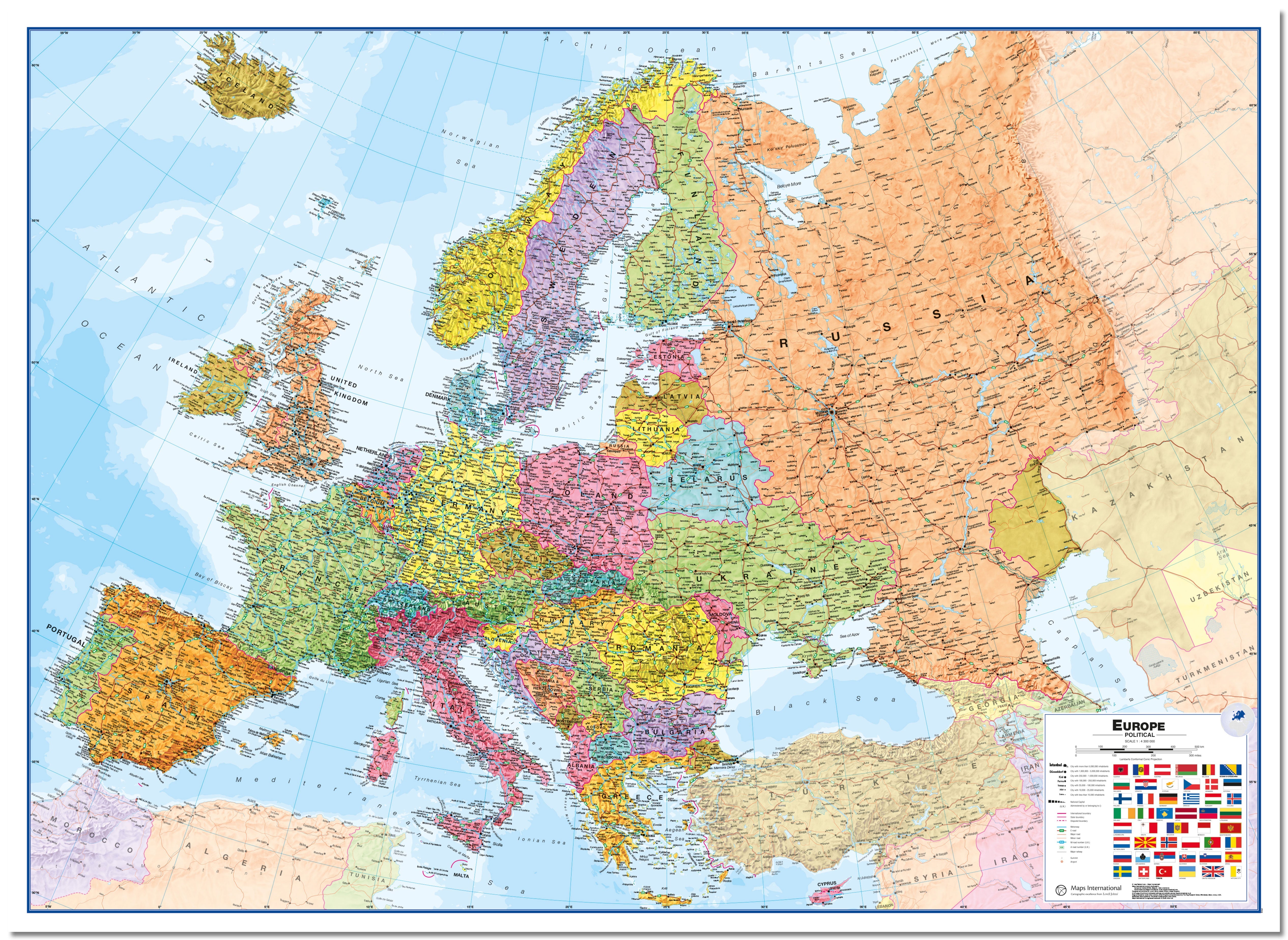 CT00011_H_LMBRD - Europe Wall Map Political