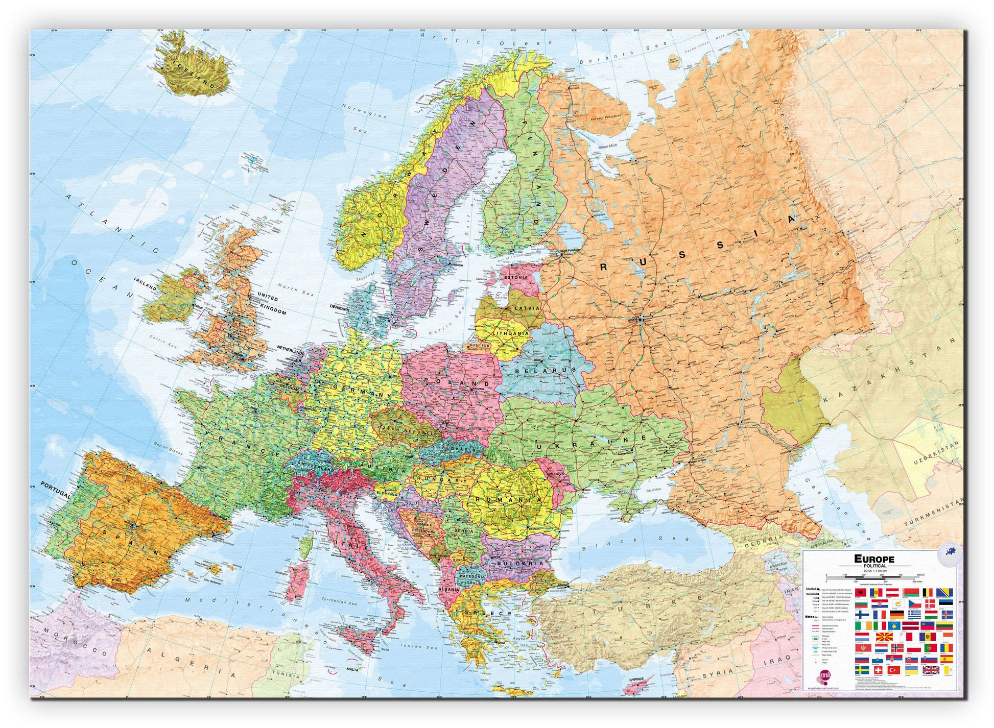CT00011_H_CANVA - Europe Wall Map Political