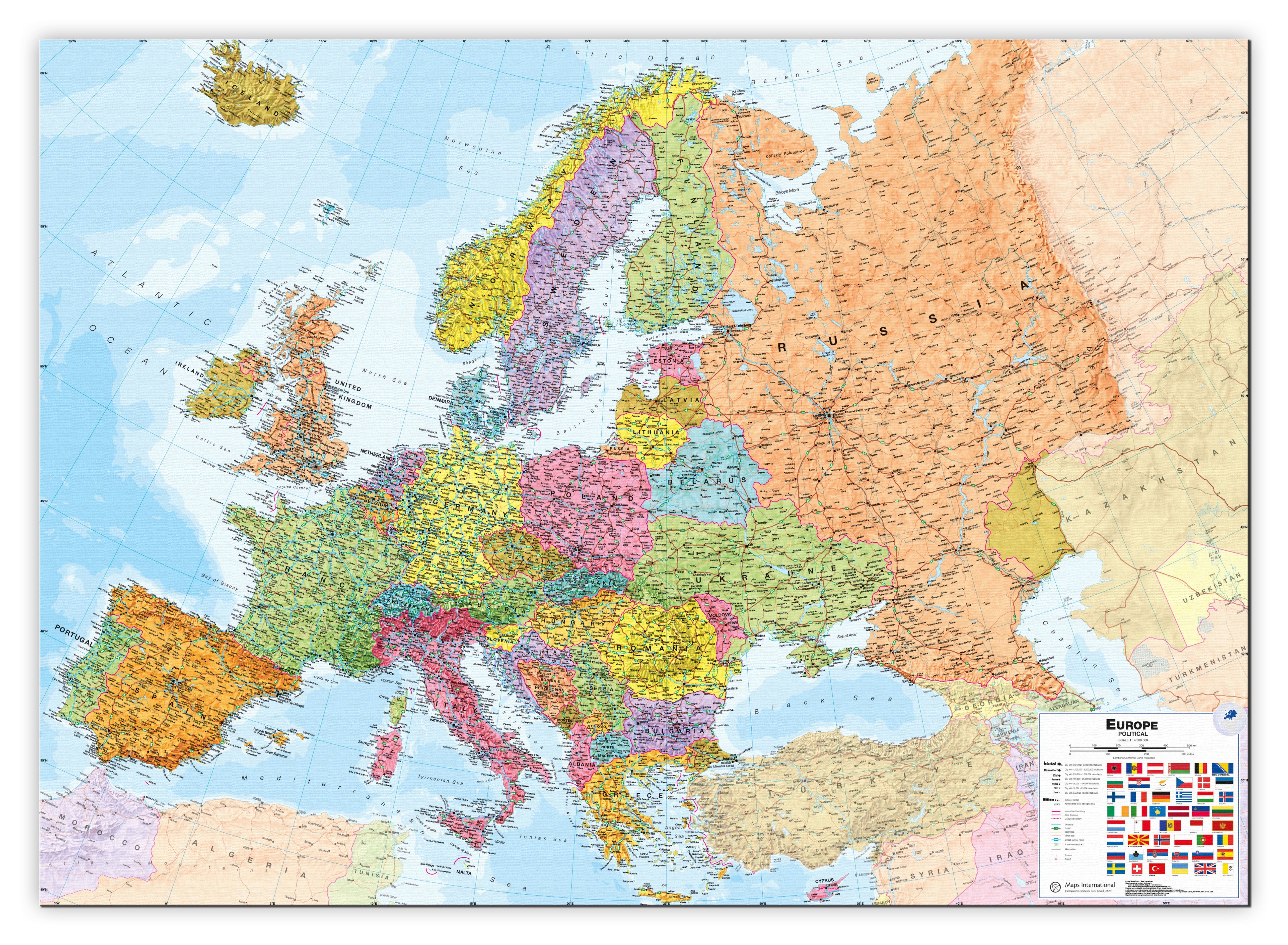 CT00011_L_CANVA - Europe Wall Map Political