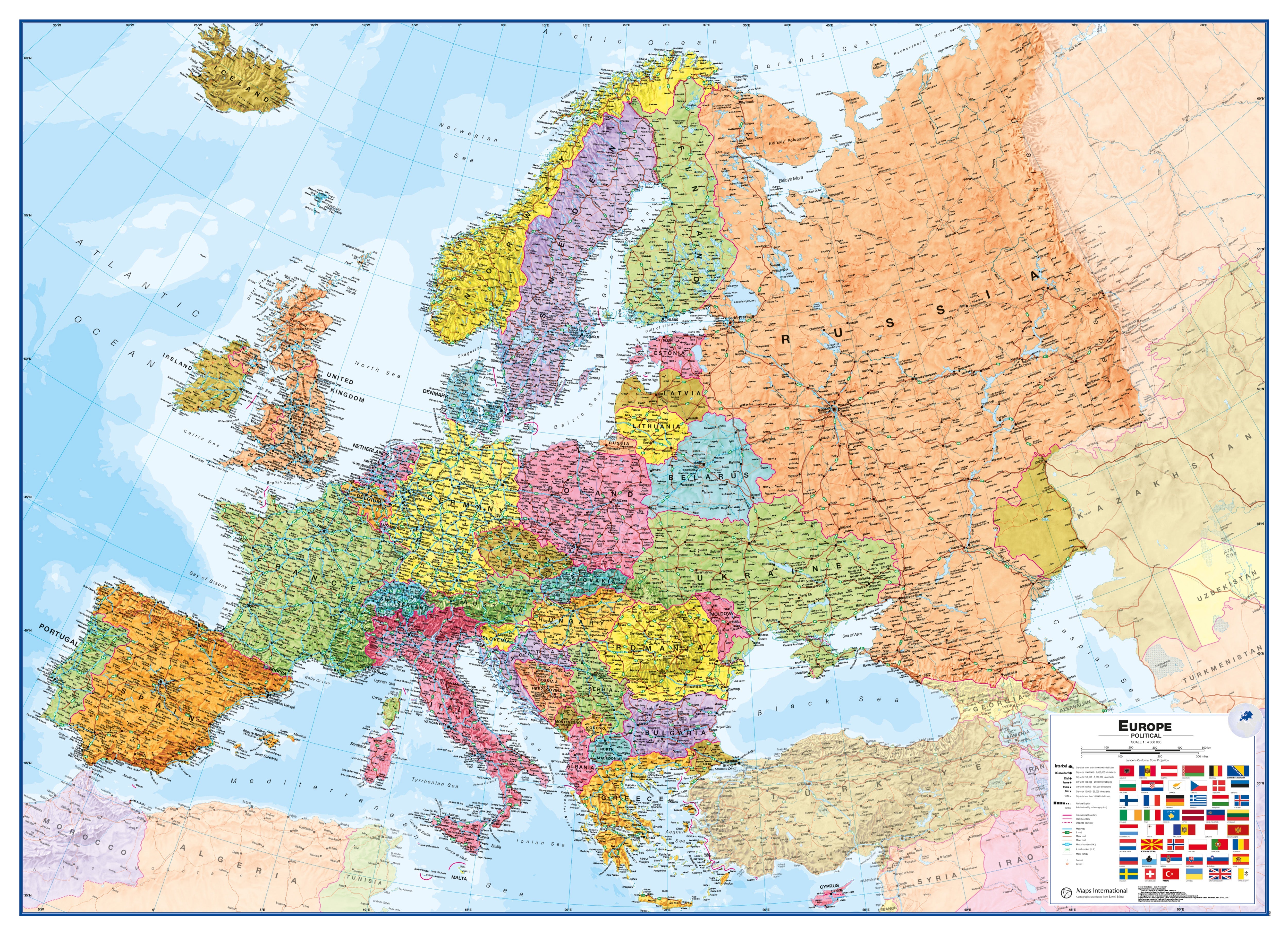CT00011_H_LAMIN - Europe Wall Map Political
