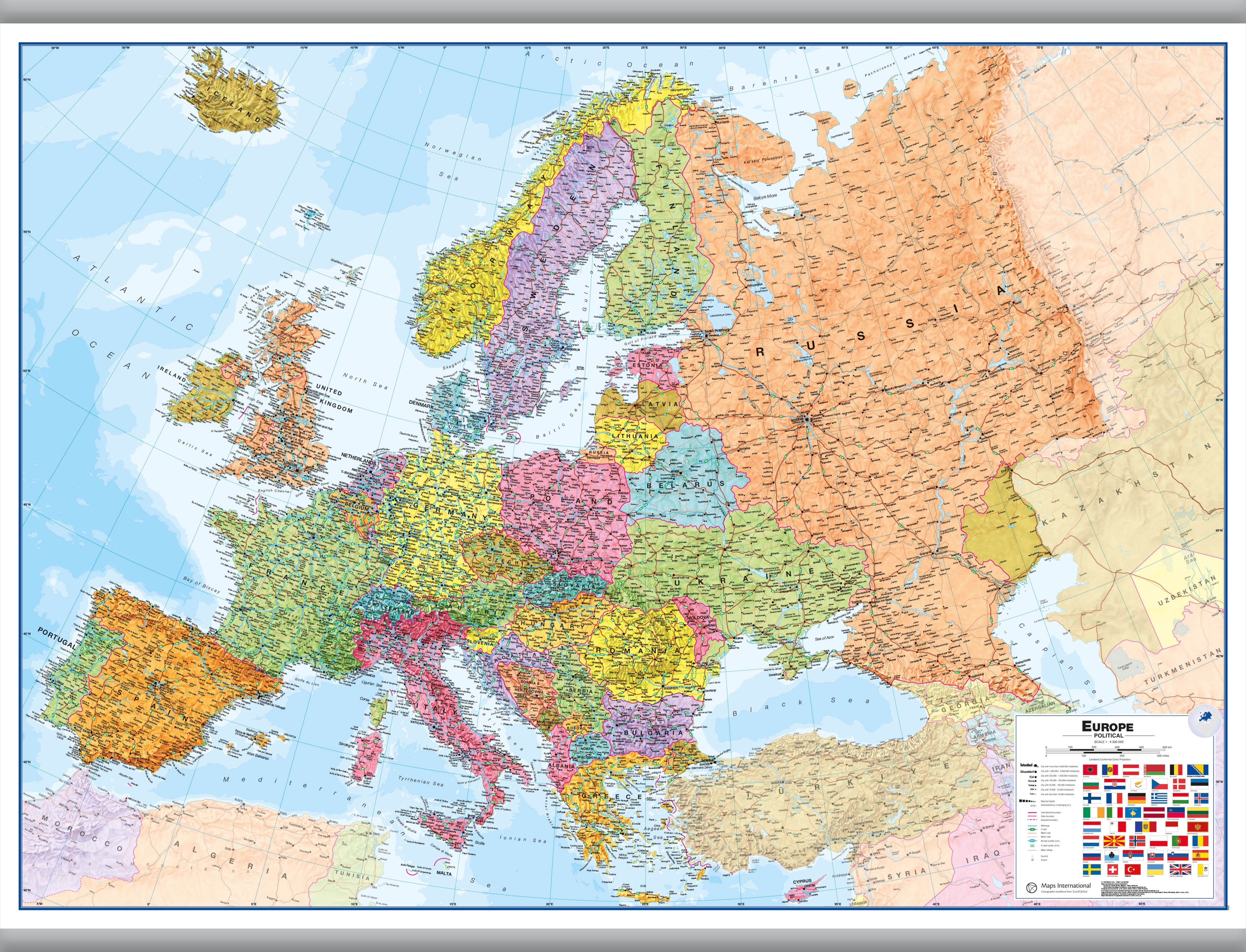 CT00011_H_LAMHB - Europe Wall Map Political