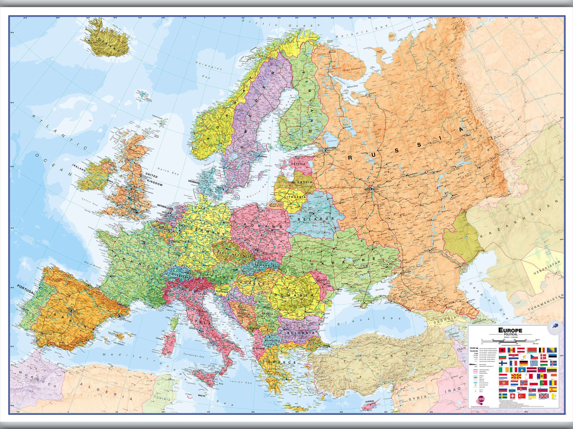 CT00011_H_LAMHB - Europe Wall Map Political