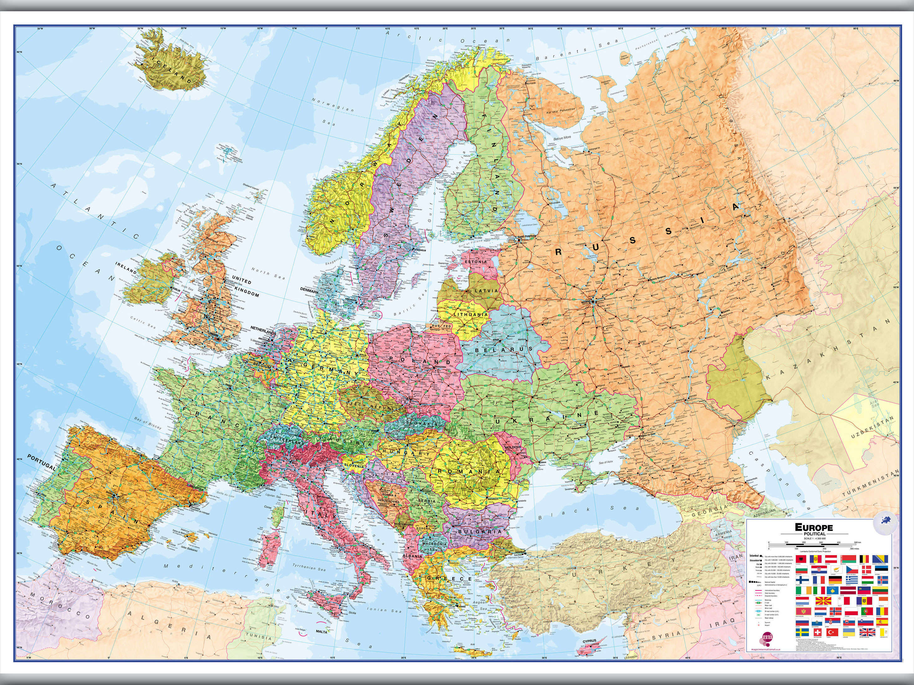 CT00011_H_LAMHB - Europe Wall Map Political