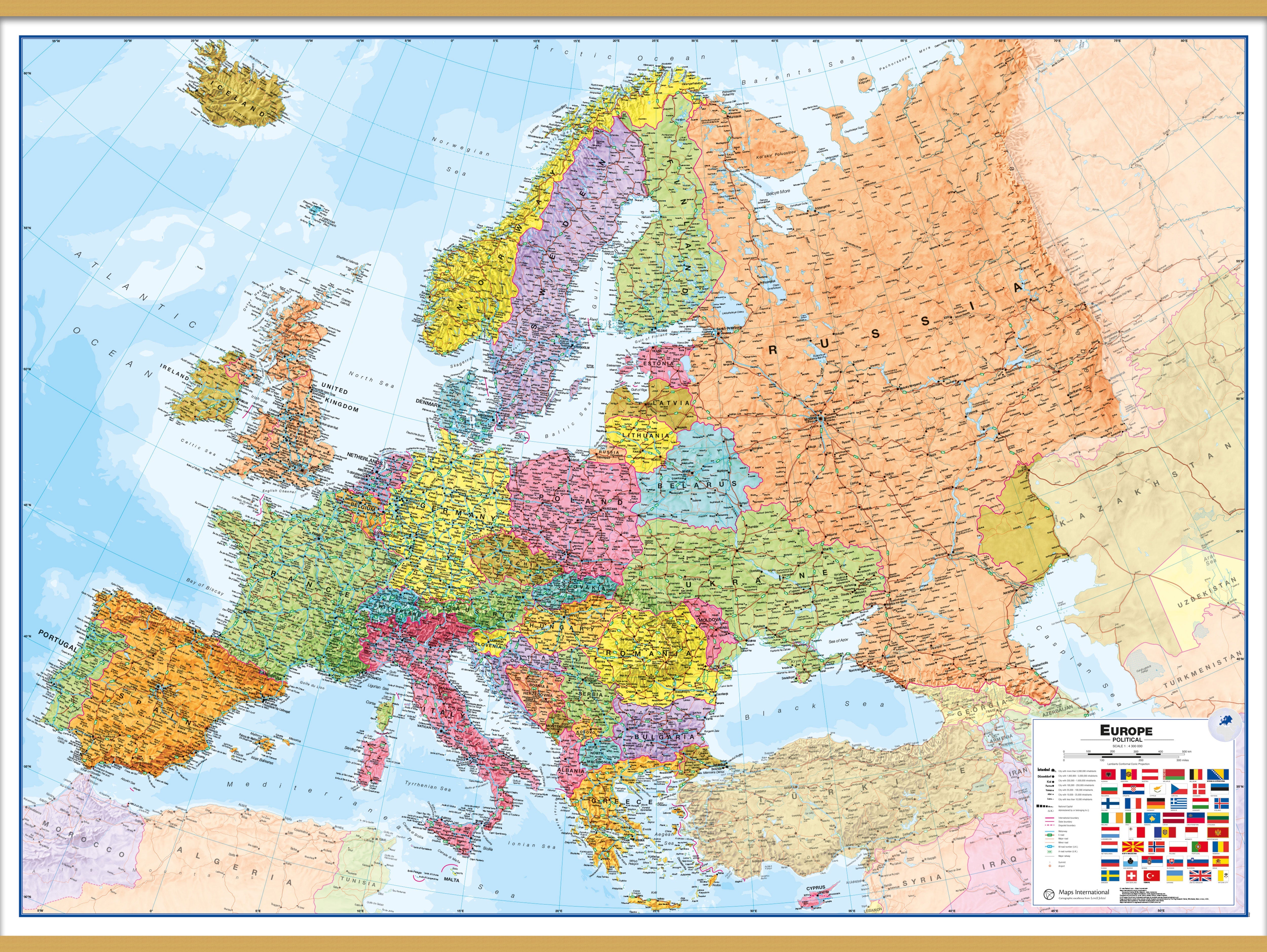 CT00011_H_LWDHB - Europe Wall Map Political