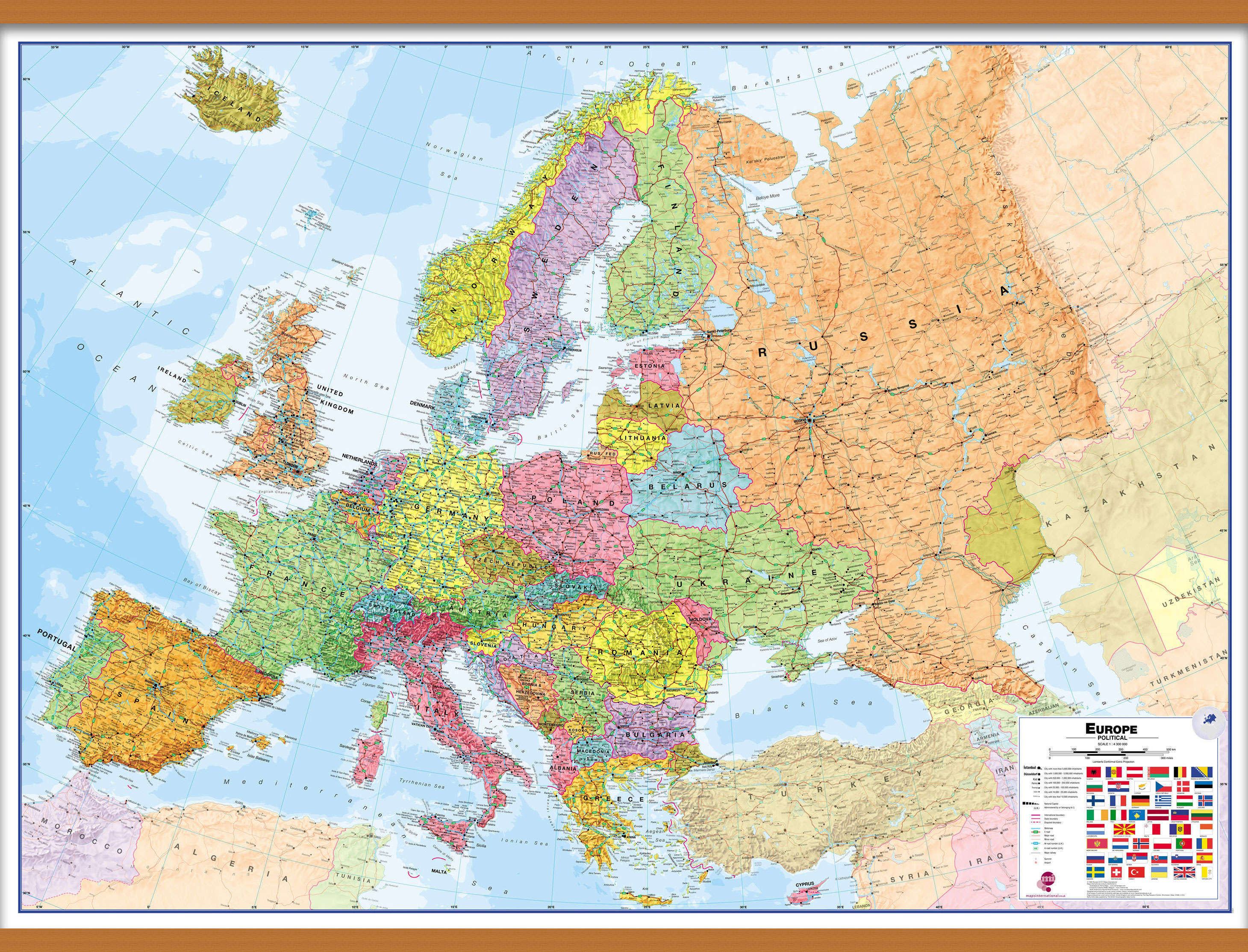 CT00011_H_LWDHB - Europe Wall Map Political
