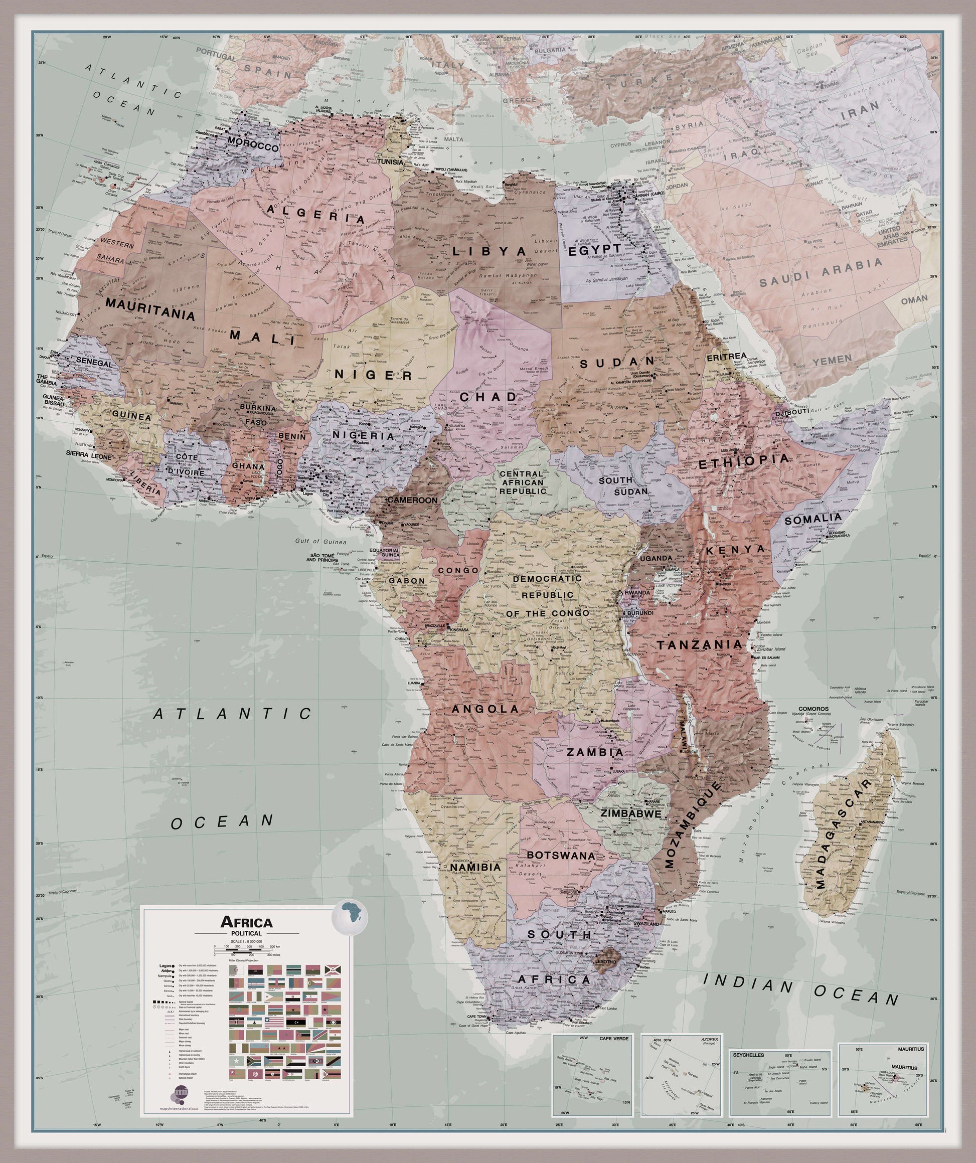 CT00696_L_MGFAL - Executive Africa political Wall Map