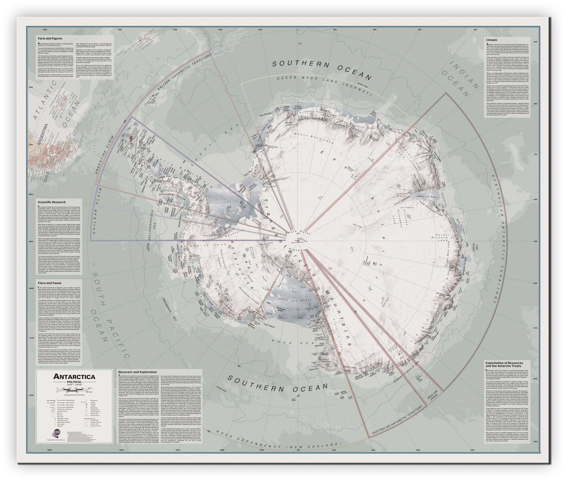 CT00697_L_CANVA - Executive Antarctica Wall Map Political