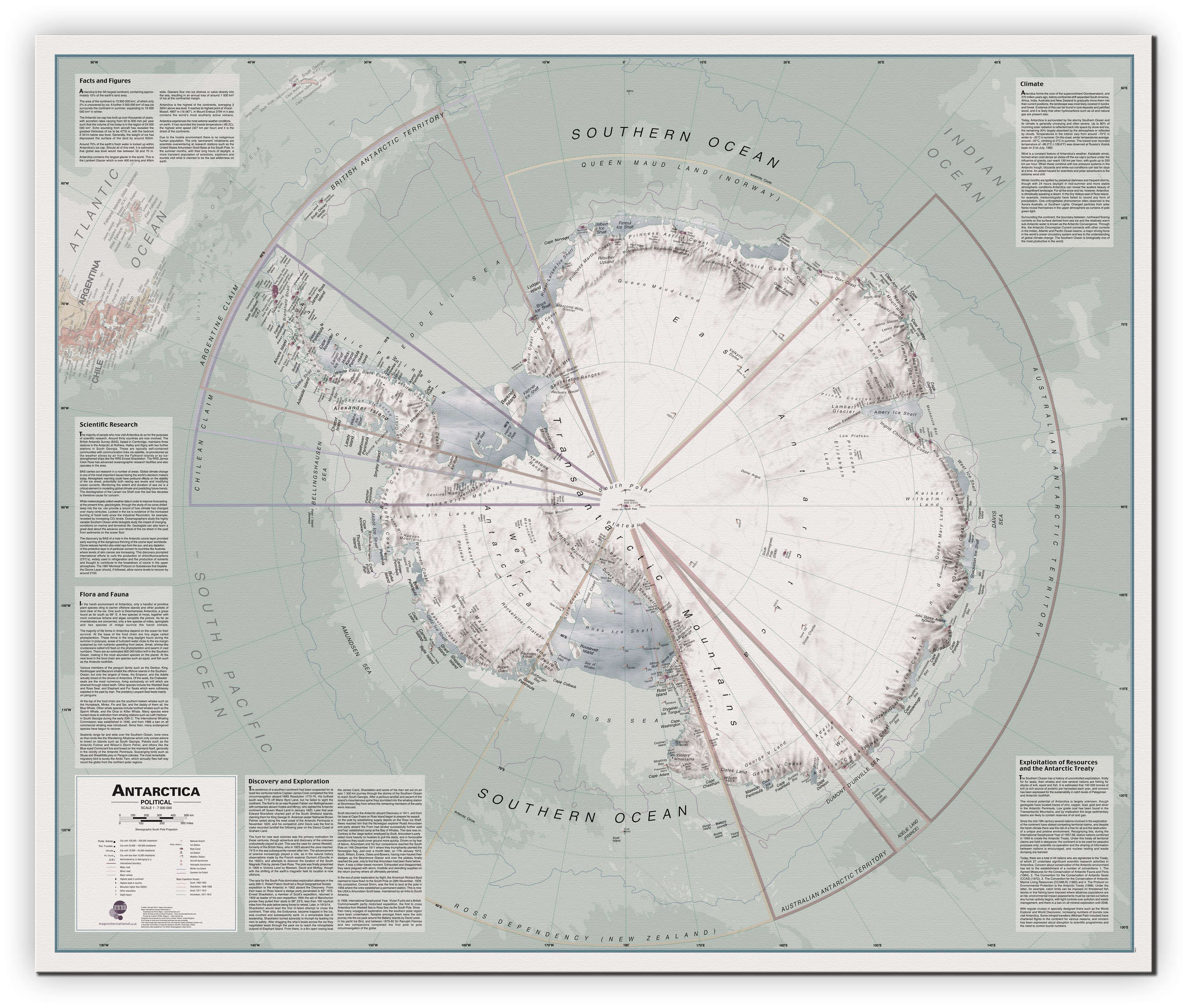 CT00697_L_CANVA - Executive Antarctica Wall Map Political