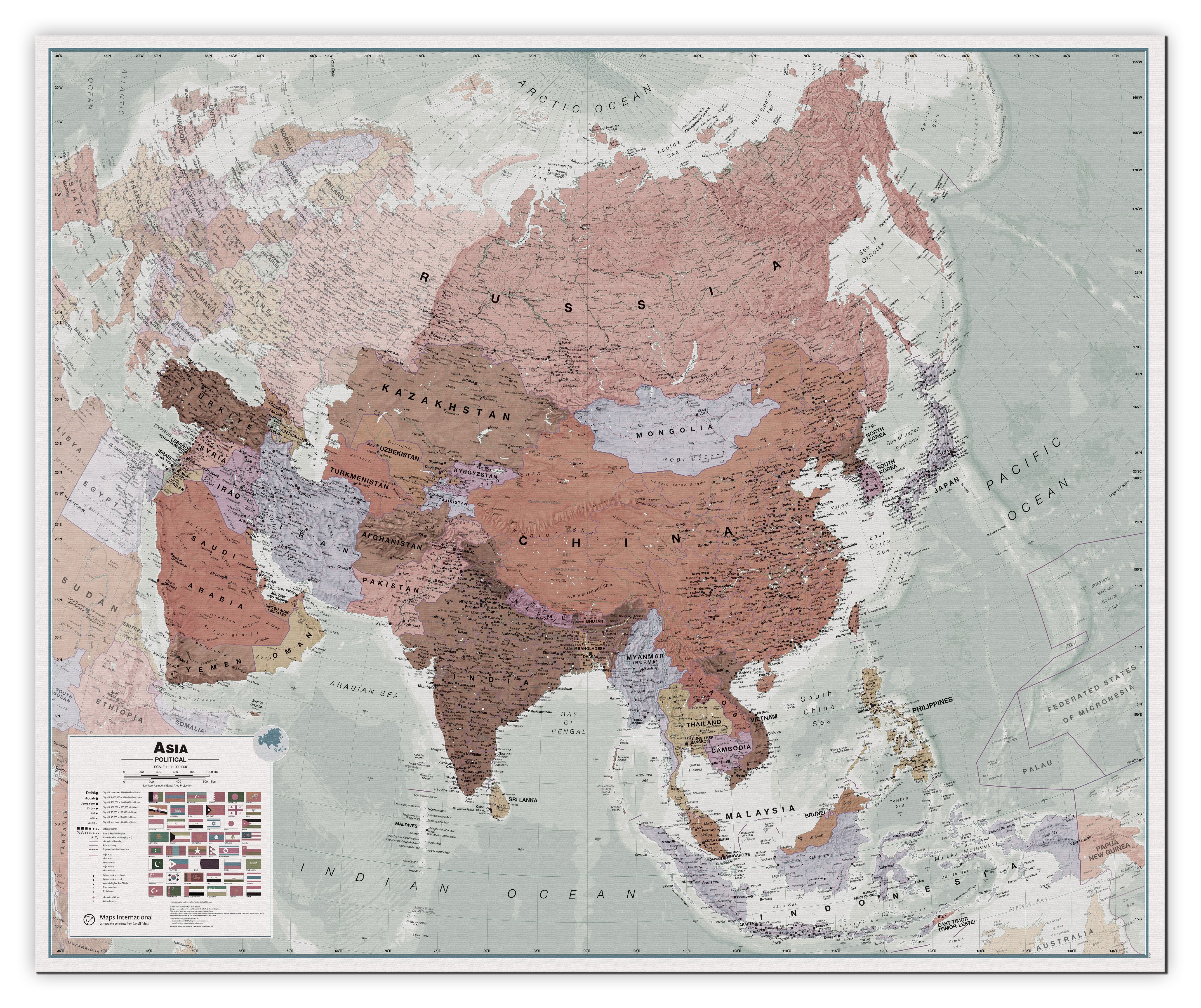 CT00698_L_CANVA - Executive Asia Wall Map Political