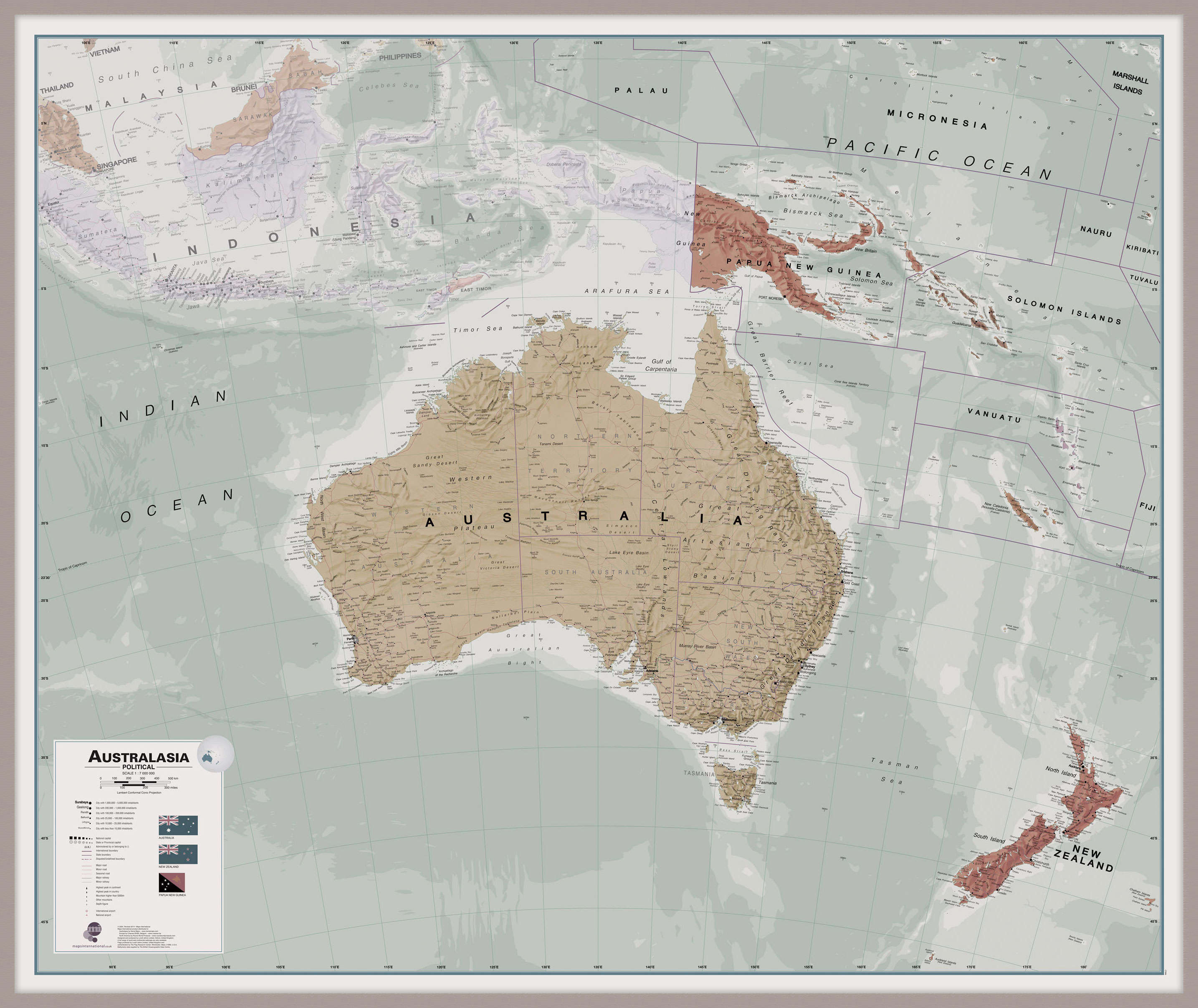 CT00699_L_LBDAL - Executive Australasia Wall Map Political