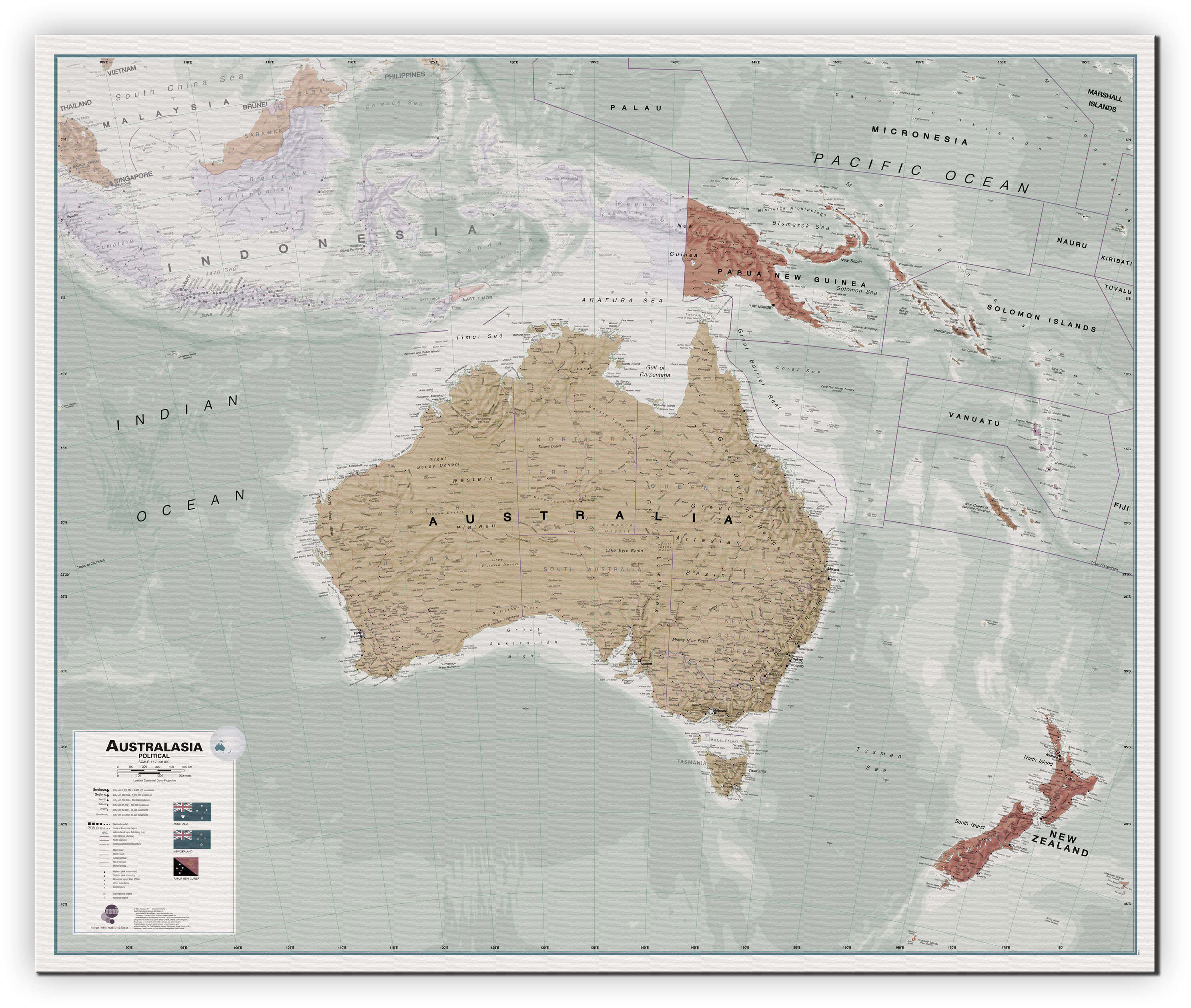 CT00699_L_CANVA - Executive Australasia Wall Map Political