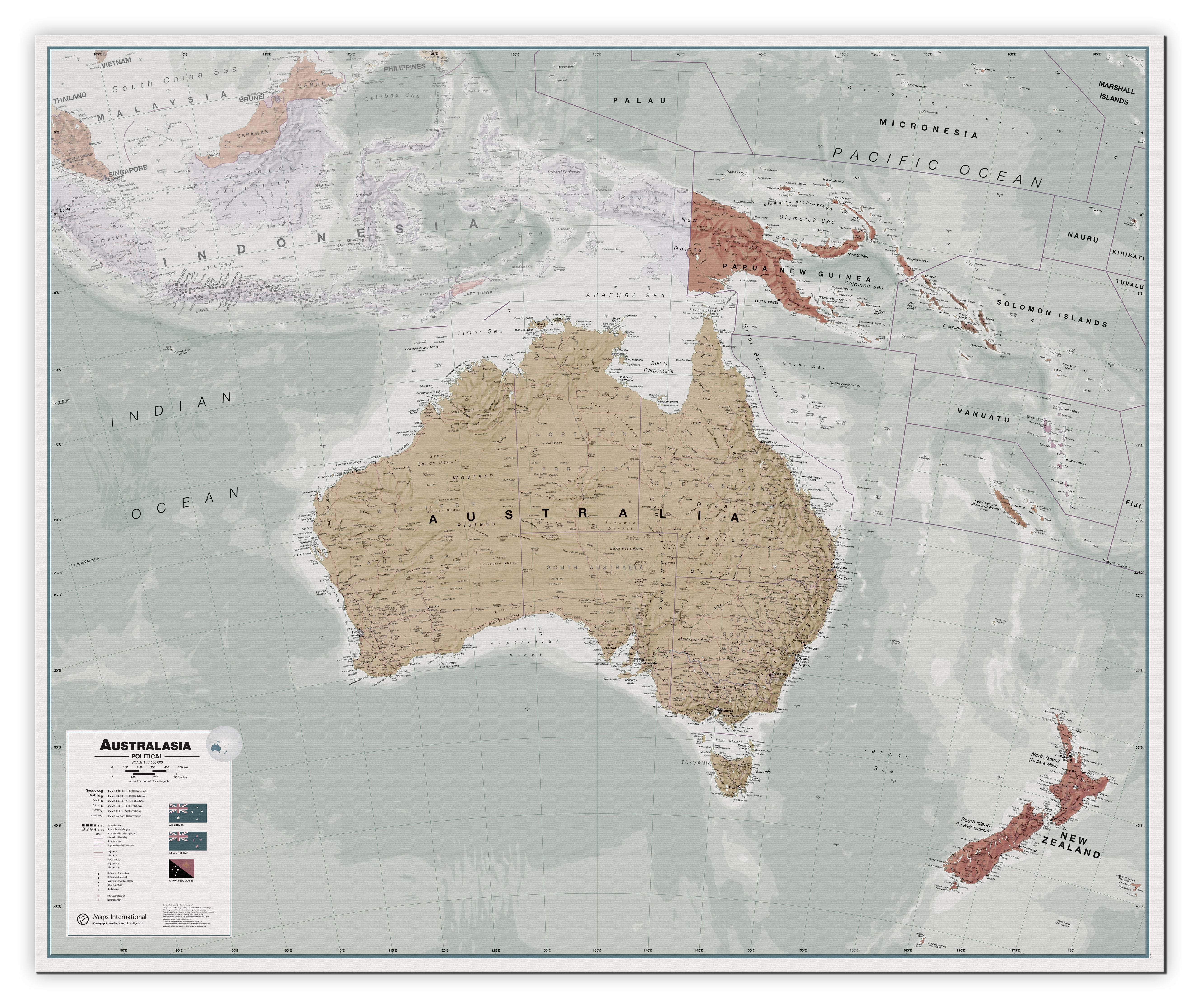 CT00699_L_CANVA - Executive Australasia Wall Map Political